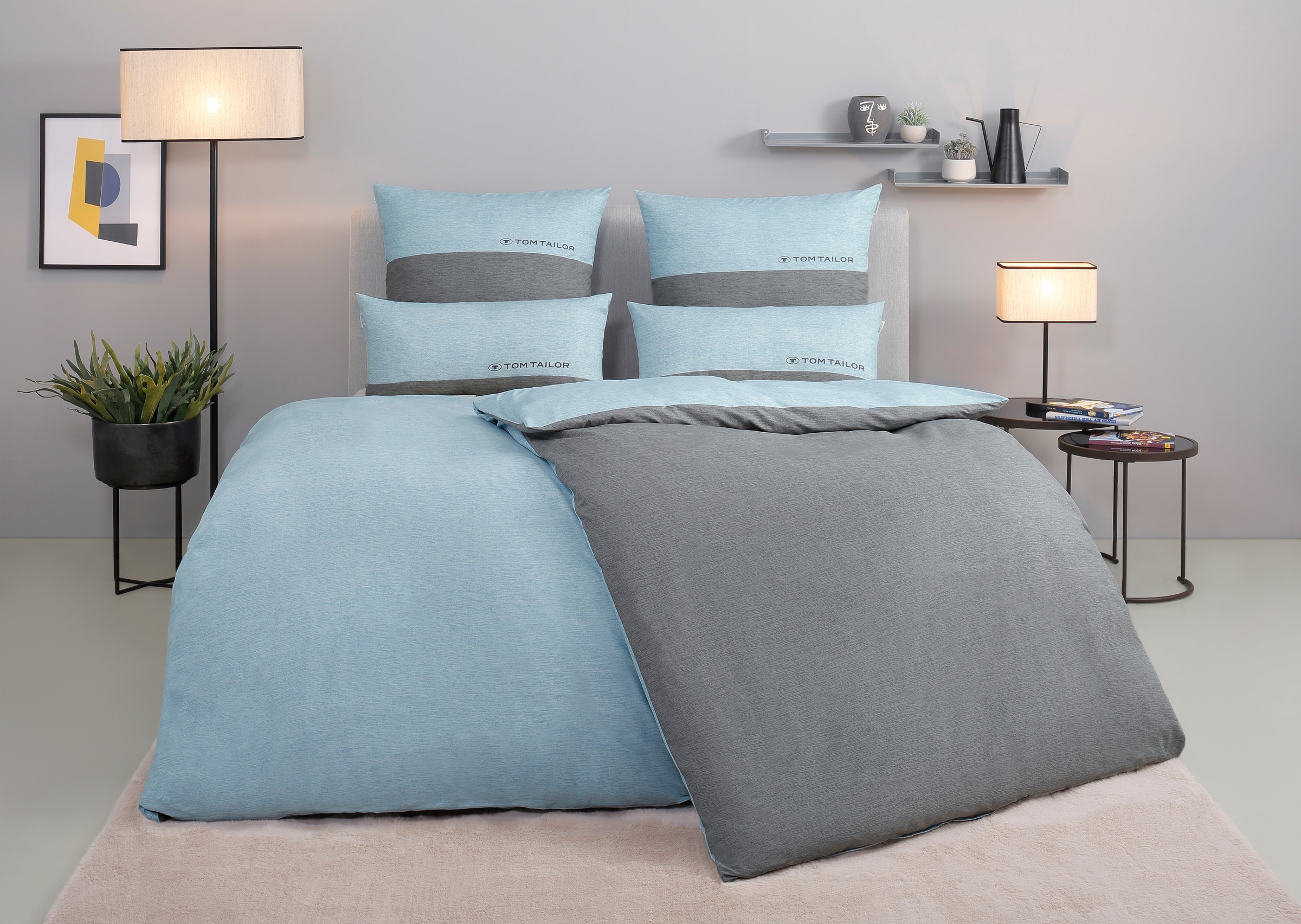 Image of TOM TAILOR HOME Bettwäsche "Henry" 3 Stk. Bettwäsche aus Baumwolle, mit GRATIS-Zugabe: Sporthandtuch