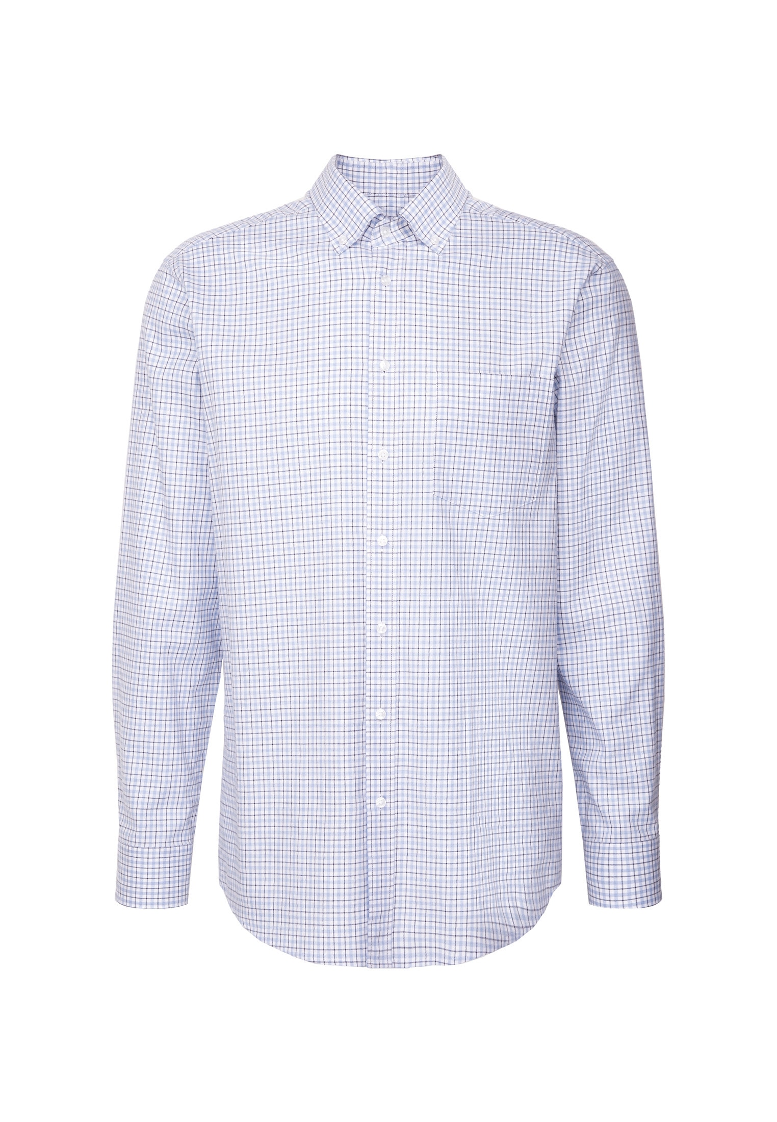 seidensticker Chemise en flanelle »Schwarze Rose« Regular 1/1 Button-Down-Kragen Karo