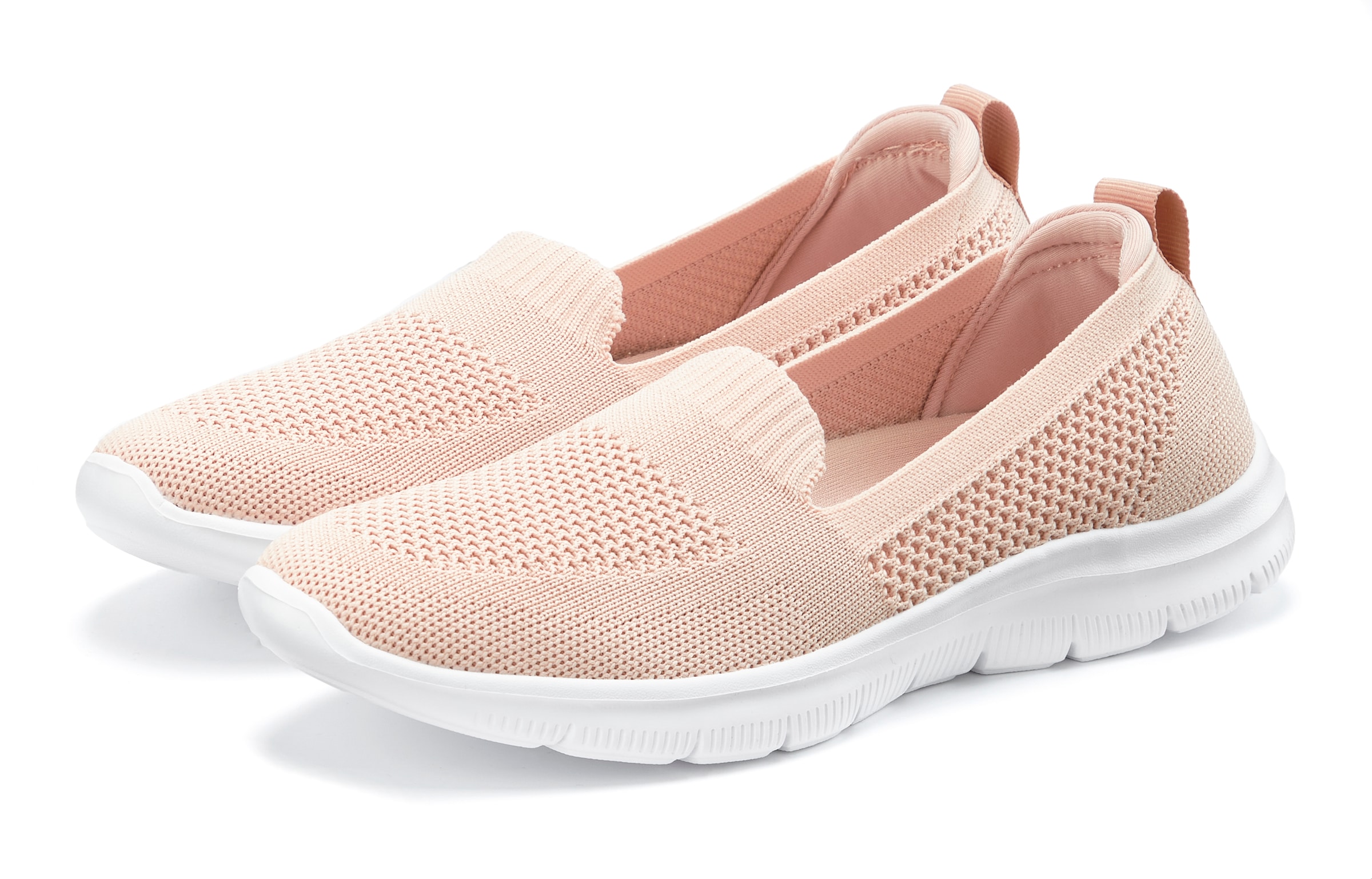 Image of LASCANA Slipper "Halbschuh, Sneaker, Slip-On-Sneaker," aus bequemen Textil-Material zum Reinschlüpfen VEGAN