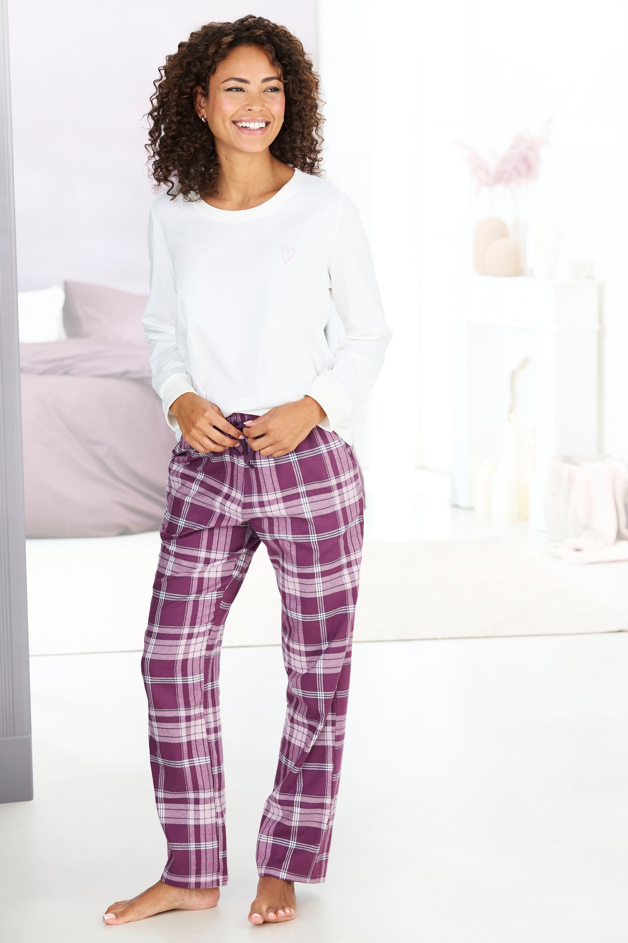 Image of Vivance Dreams by Lascana Pyjama Set, 2 in schöner Flanellqualität