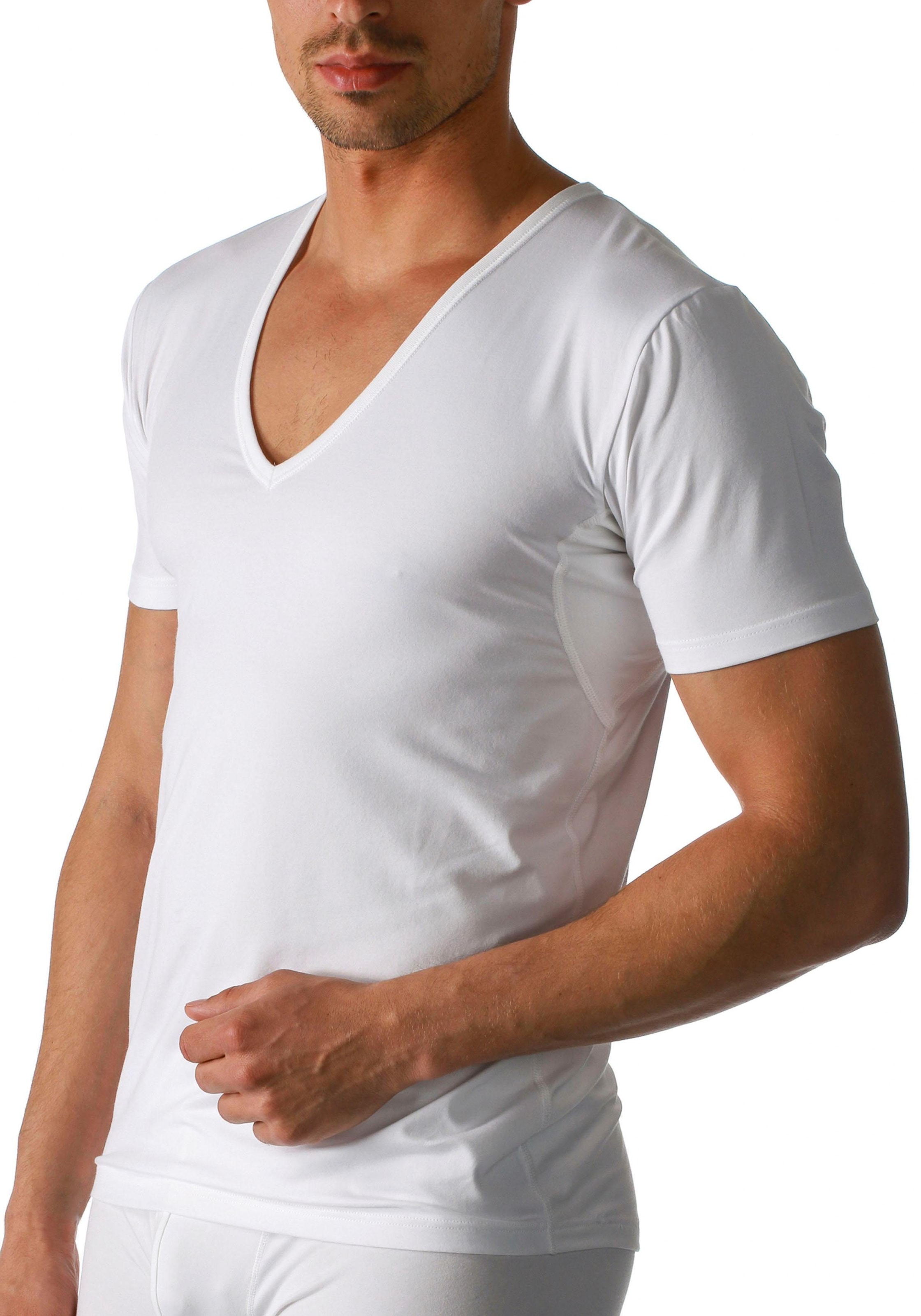 Mey Unterziehshirt »DRY COTTON FUNCTIONAL«, Kurzarm, tiefem V-Ausschnitt, Single Jersey, mit extra-langem Rücken