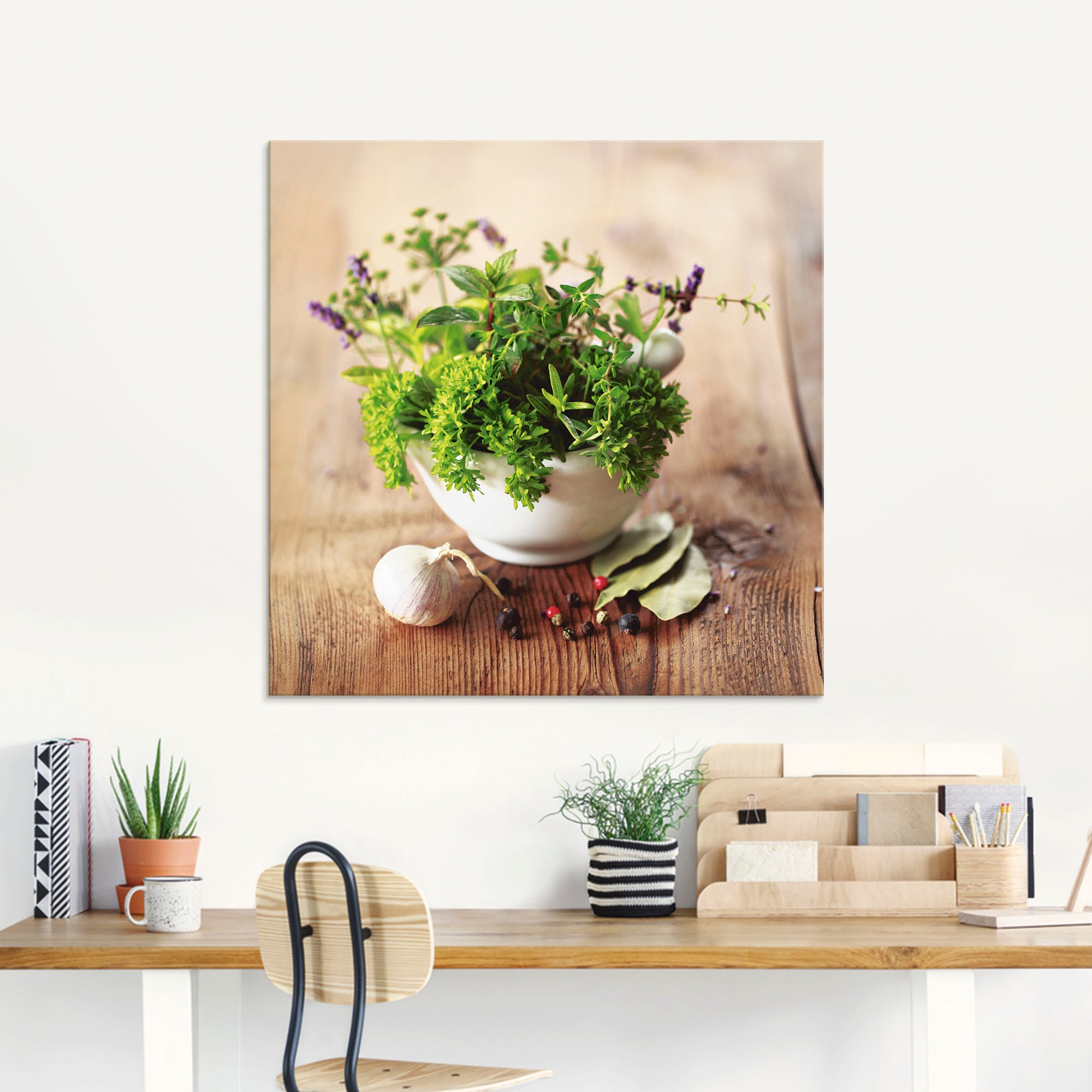 Artland Glasbild »Verschiedene Kräuter - Küche« Arrangements 1 Stk. tlg. in verschiedenen Grössen