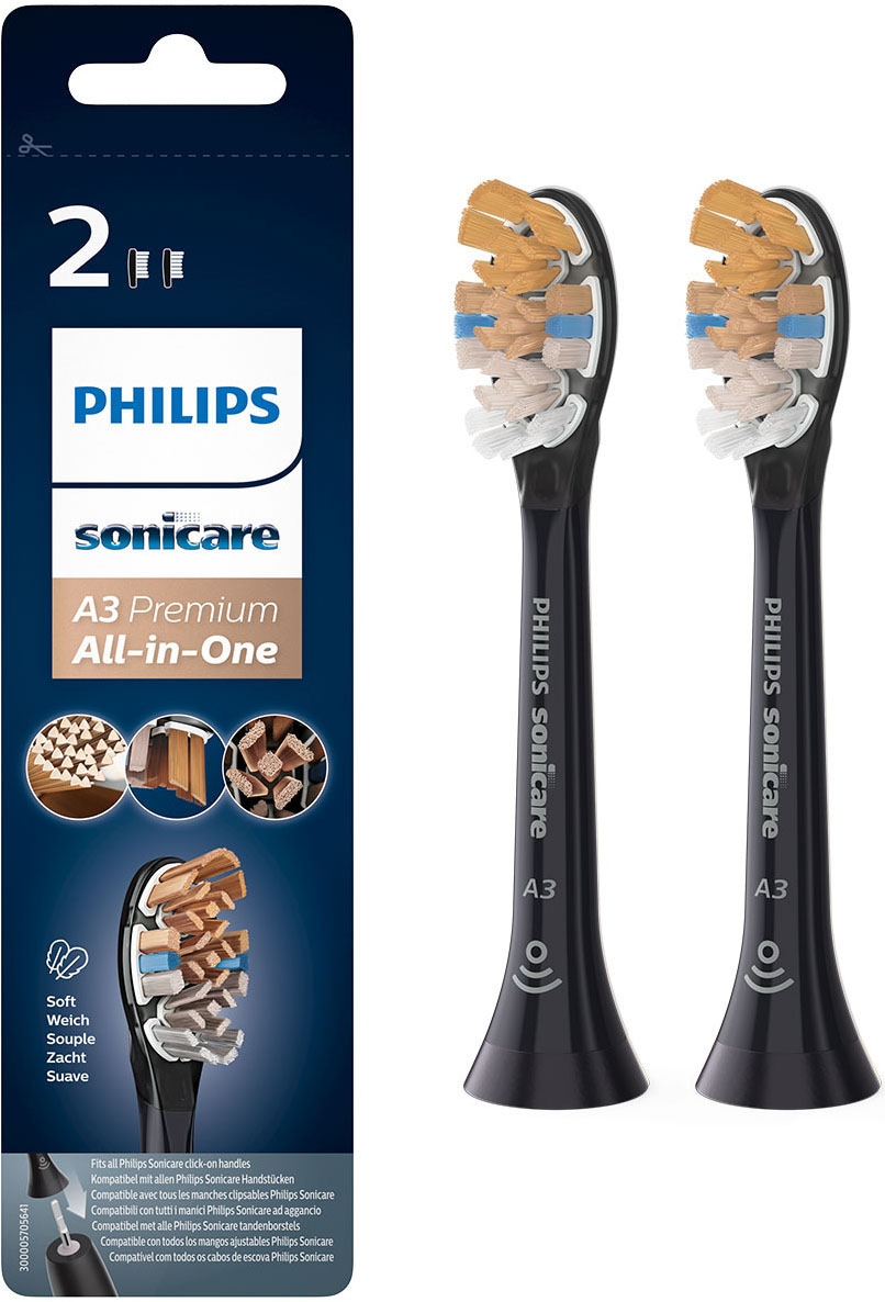 Philips Sonicare Aufsteckbürsten »A3 Premium All-in-One«, aufsteckbar, BrushSync-fähig, Standardgrösse