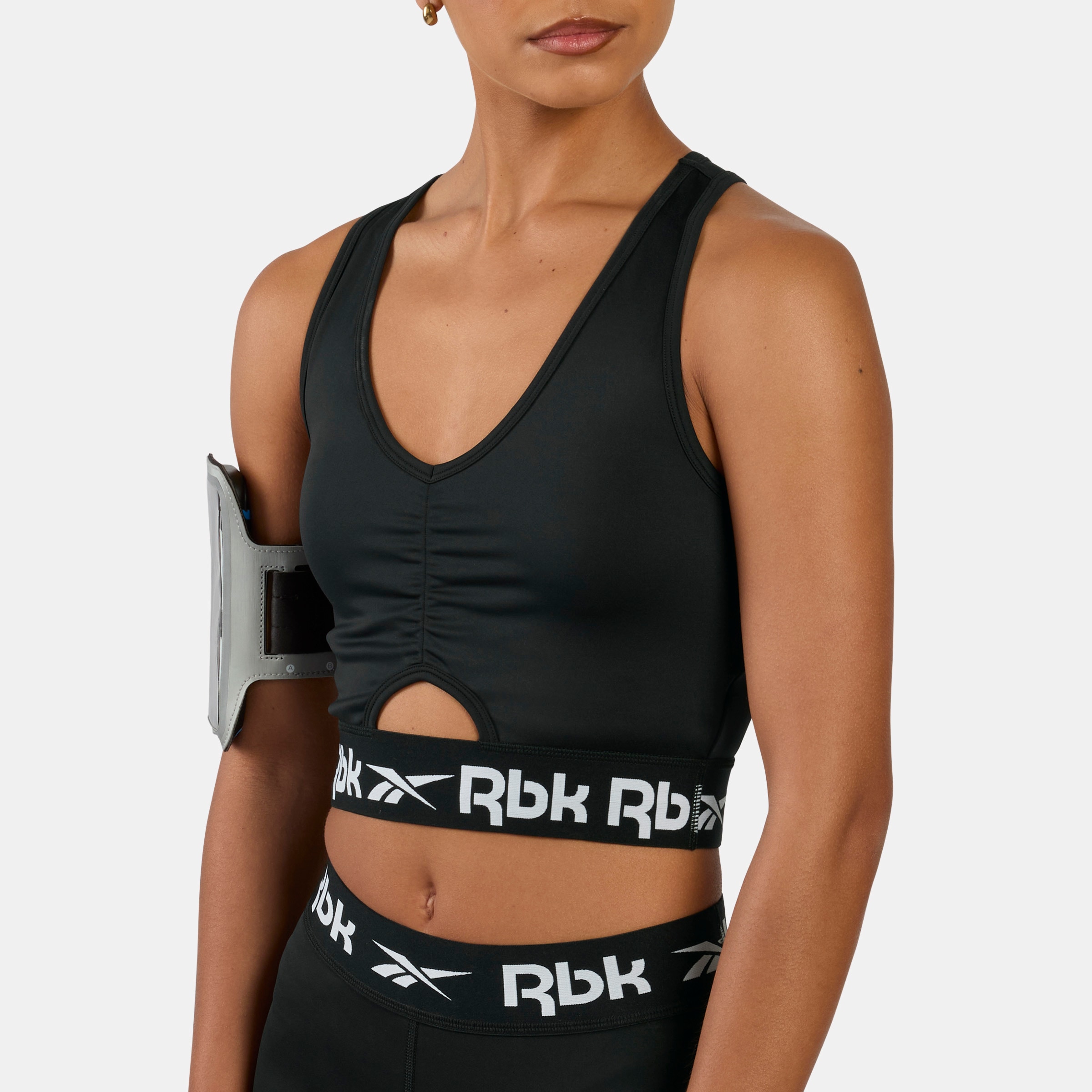 Image of Reebok Sport-BH "ID TRAIN RUCHED BRA" für Fitness, aus Polyester und Elasthan