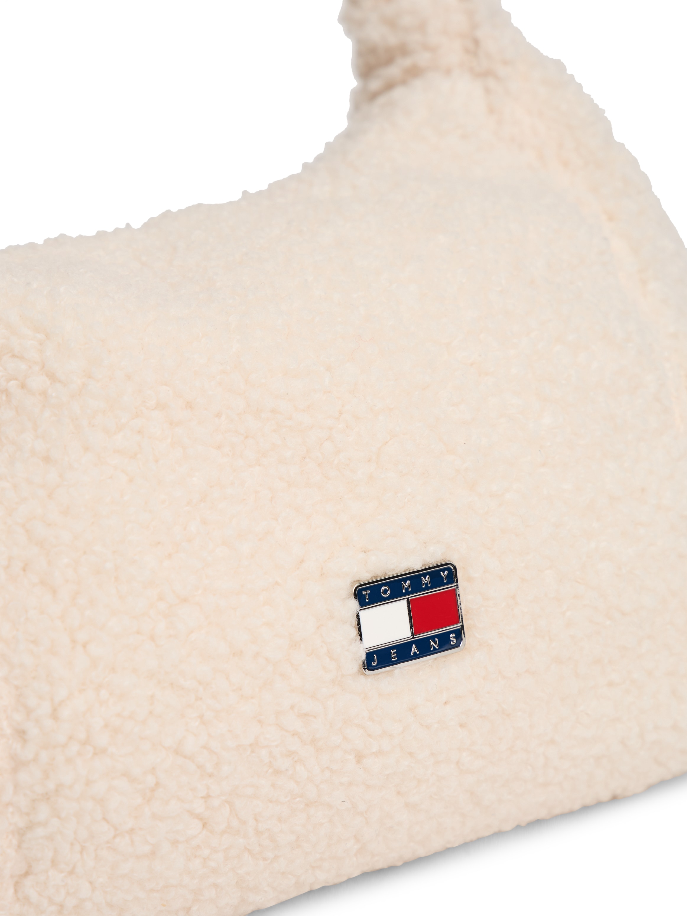 Tommy Jeans Sac à bandoulière »TJW CASUAL SHERPA SHOULDER BAG« sac à main femme, sac de loisirs avec poignée rembourrée
