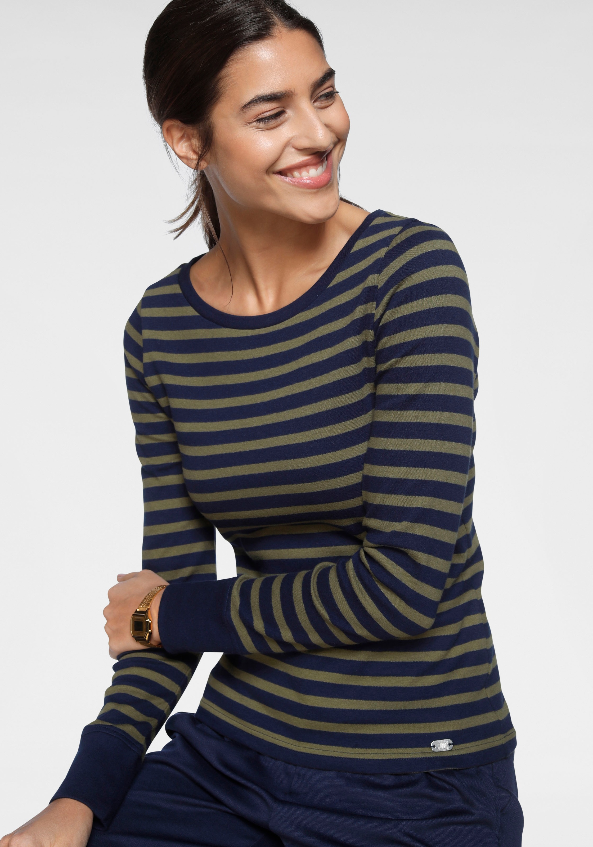 Image of TOM TAILOR Polo Team Langarmshirt, mit breiten Rippbündchen bei Ackermann Versand Schweiz