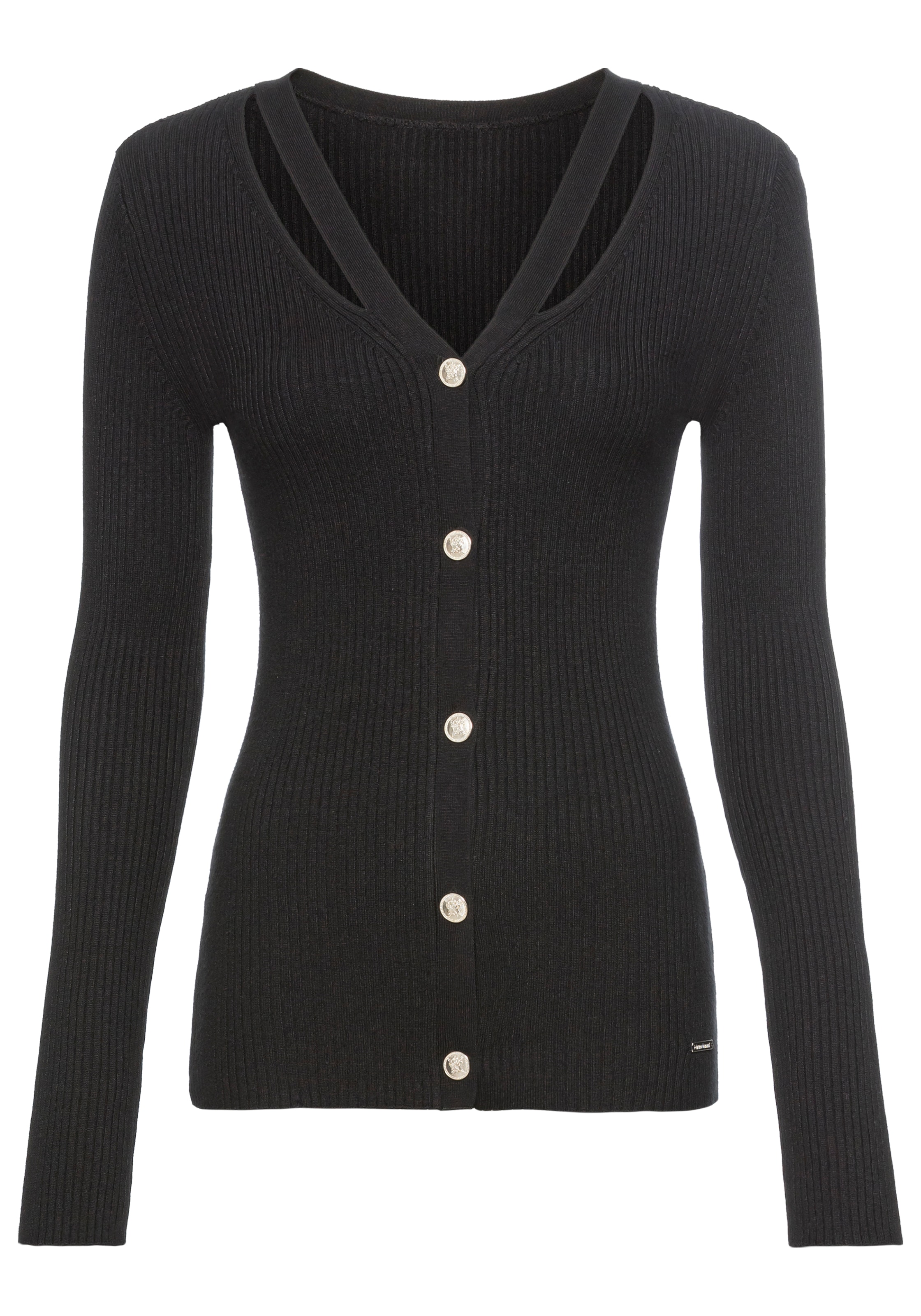 Bruno Banani Cardigan, Rippenstrick