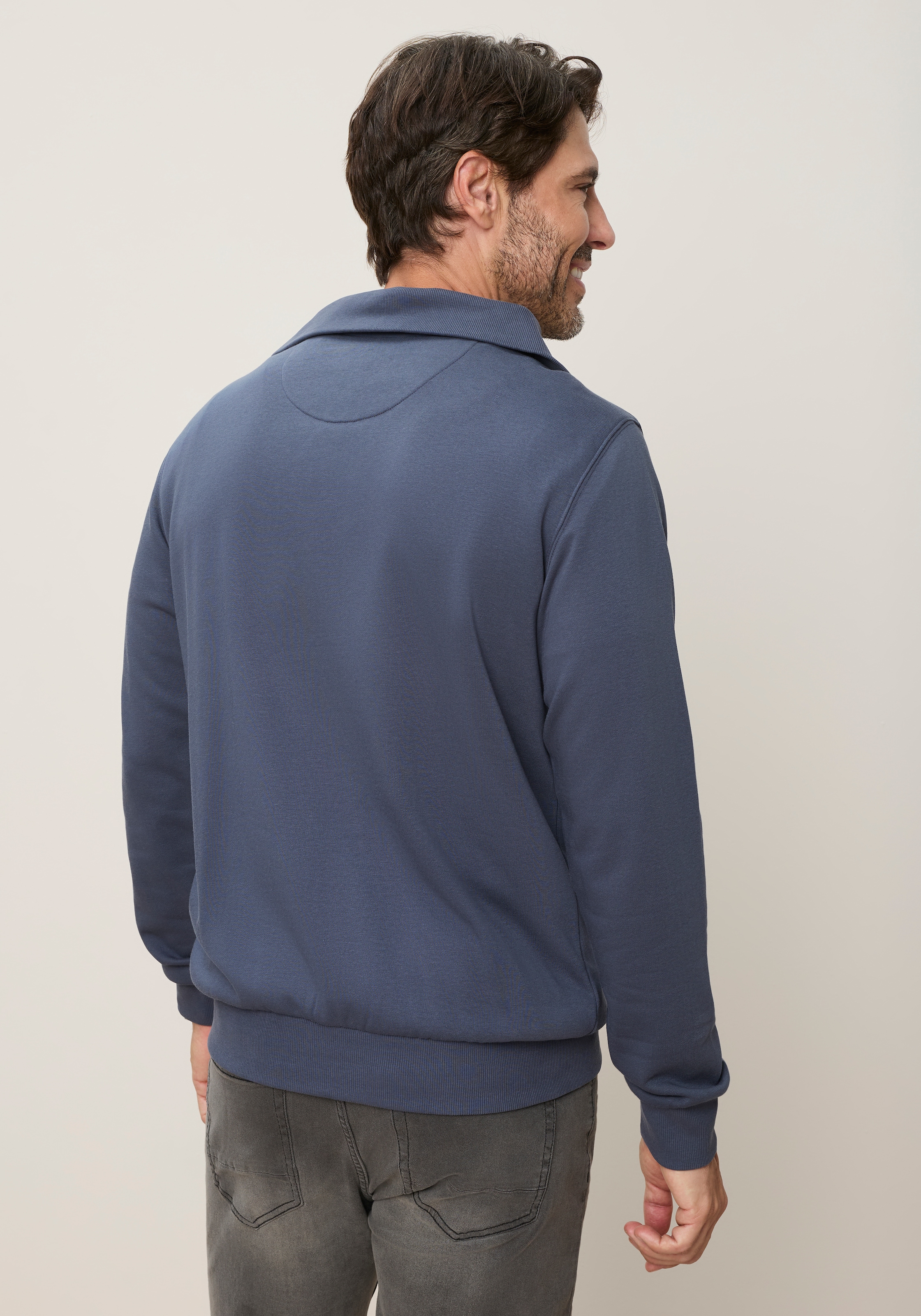 Man's World Sweat-shirt , tendance : pull à col montant avec touche maritime – décontracté, simple, polyvalent

