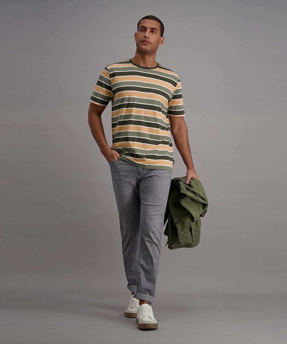 Pioneer Authentic Jeans T-shirt avec motif à rayures