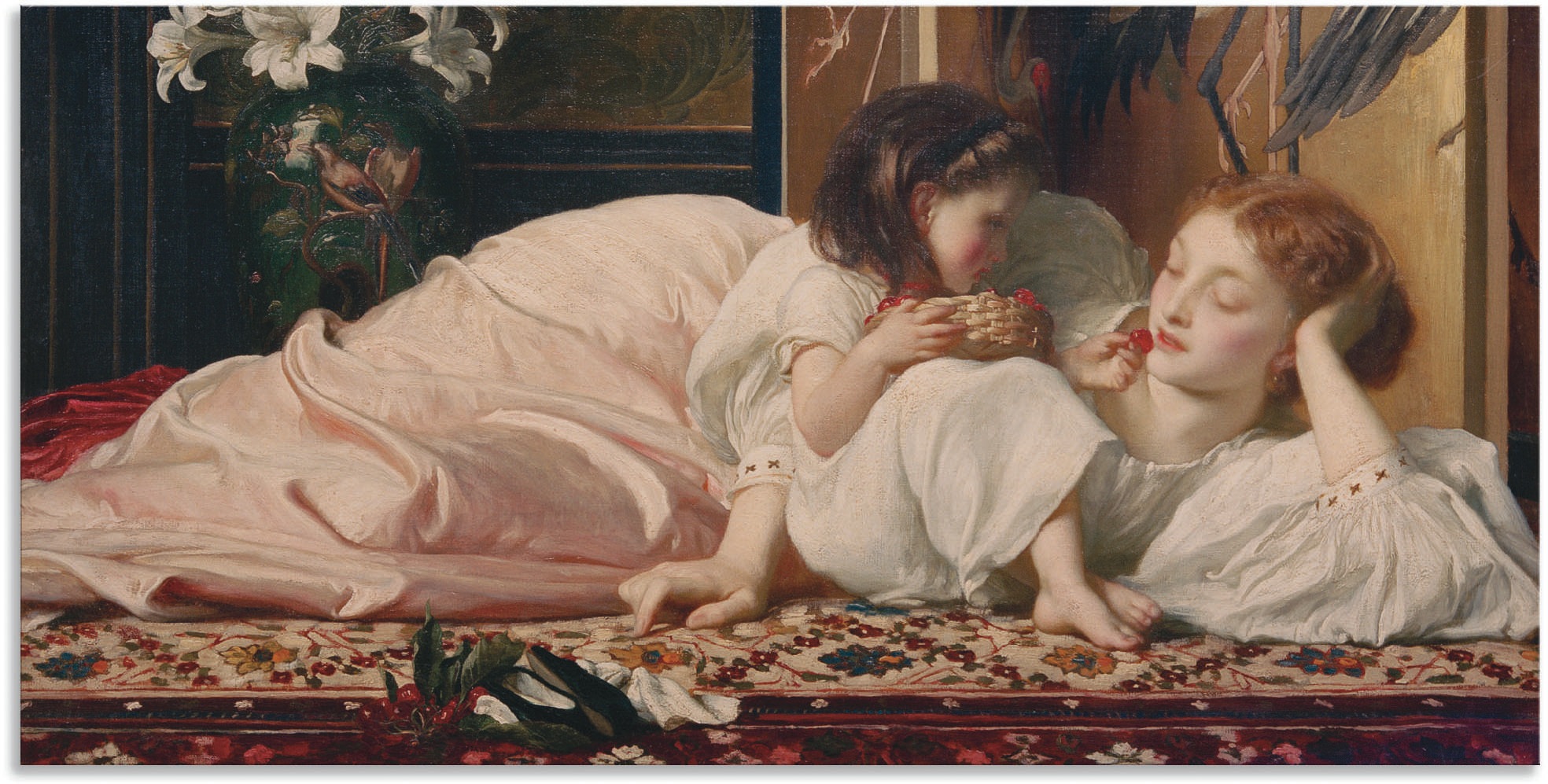 Image of Artland Wandbild »Mutter mit Kind (Kirschen)«, Gruppen & Familien, (1 St.), in vielen Grössen & Produktarten - Alubild / Outdoorbild für den Aussenbereich, Leinwandbild, Poster, Wandaufkleber / Wandtattoo auch für Badezimmer geeignet bei Ackermann Versand