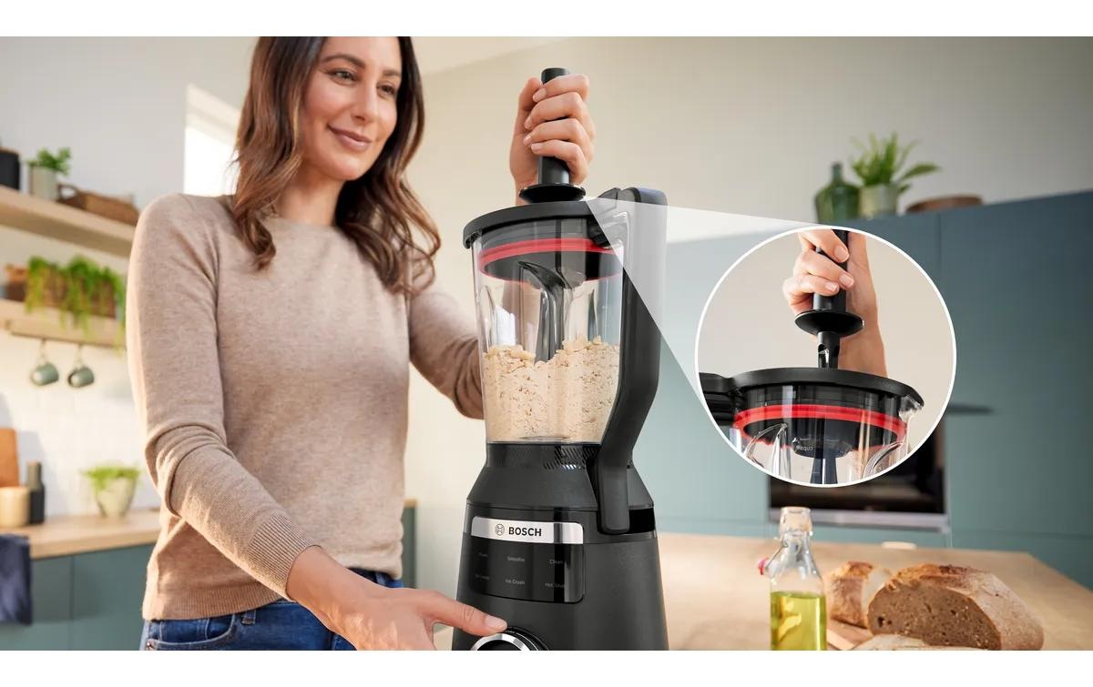BOSCH Standmixer »VitaPower Serie 6  MMBD665B1, Hochleistungsmixer, 45.000 rpm, schwarz« 1800 W 2l, 6 Automatikprogramme inkl heisse Suppe, Stopfer, Sicherheitsdeckel