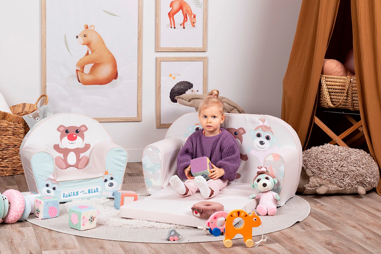 Knorrtoys® Sessel »Babies and the bear« für Kinder; Made in Europe