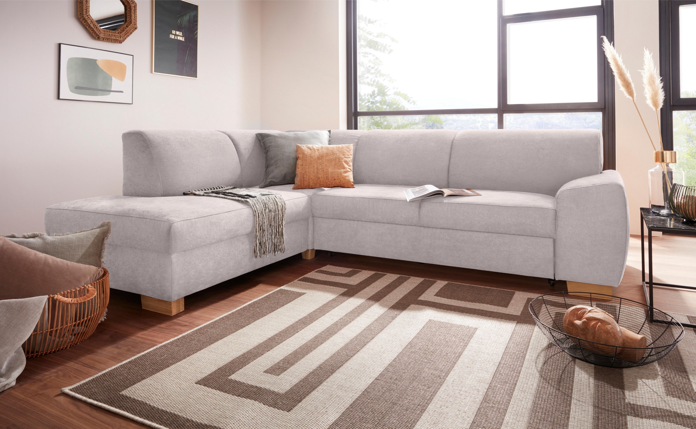 Image of DOMO collection Ecksofa "Incanto kubische Formensprache, komfortabel, L-Form" wahlweise mit Bettfunktion