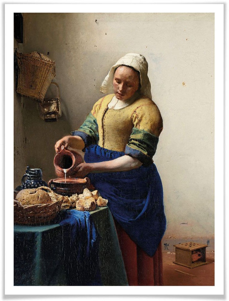 Image of Wall-Art Poster »Mädchen mit dem Milchkrug«, Stillleben, (1 St.), Poster, Wandbild, Bild, Wandposter bei Ackermann Versand Schweiz