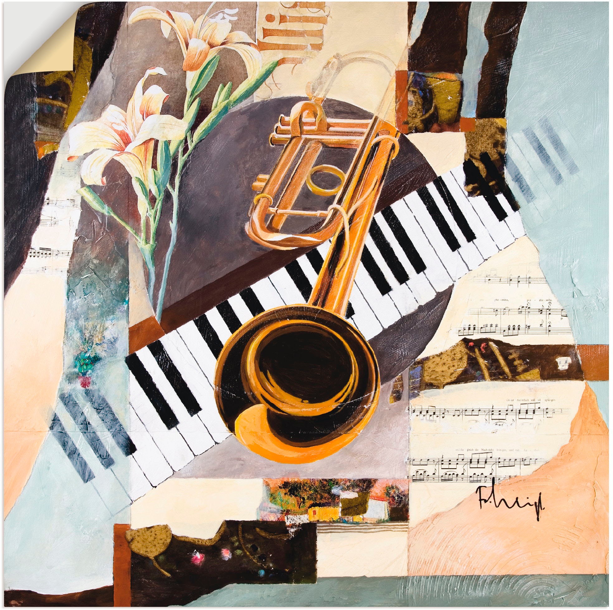 Image of Artland Wandbild »Toskana Erinnerungen«, Instrumente, (1 St.), in vielen Grössen & Produktarten -Leinwandbild, Poster, Wandaufkleber / Wandtattoo auch für Badezimmer geeignet bei Ackermann Versand Schweiz