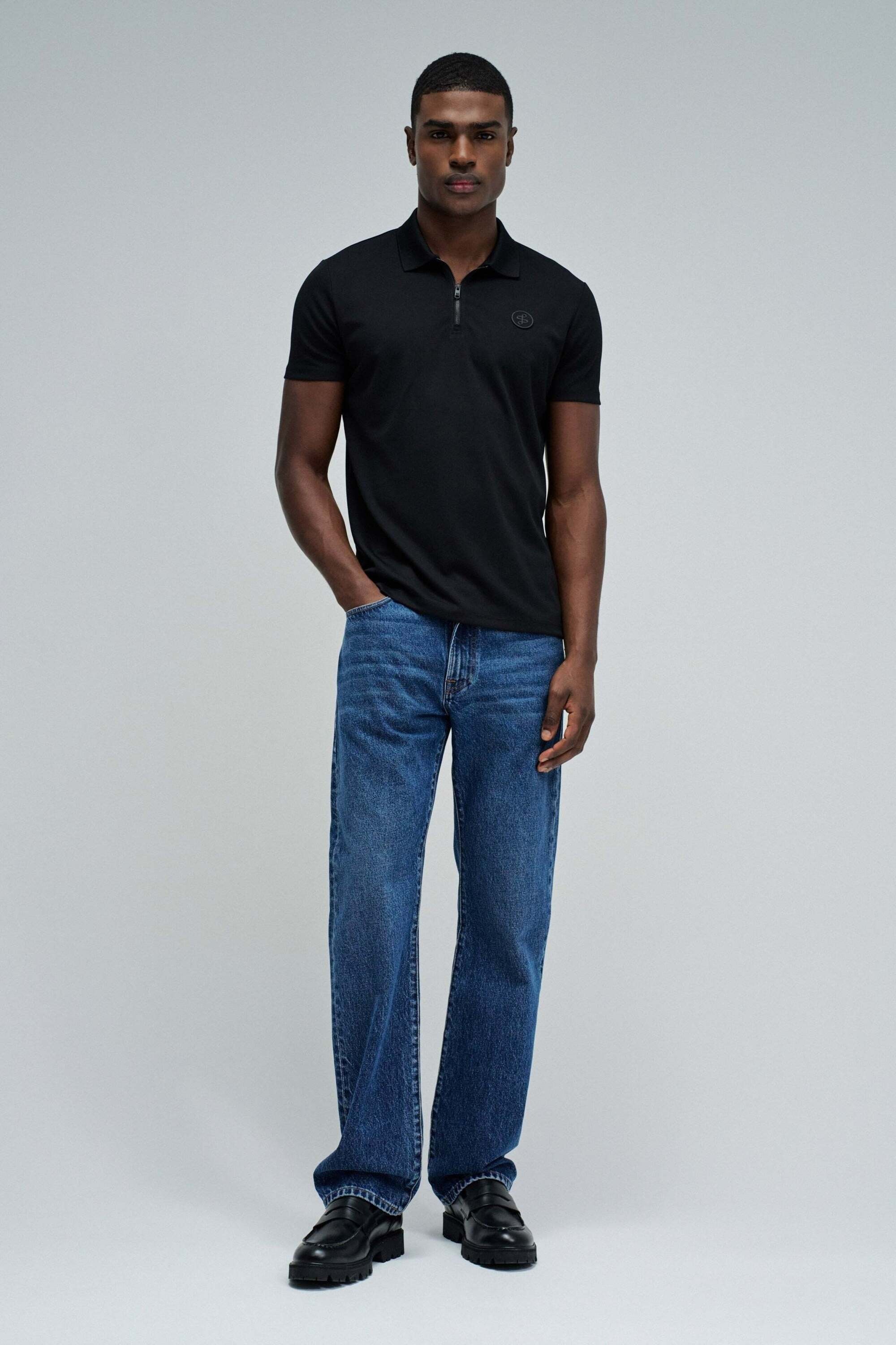 Salsa Polo »Salsa Jeans Polo Pique Structure And Zip«