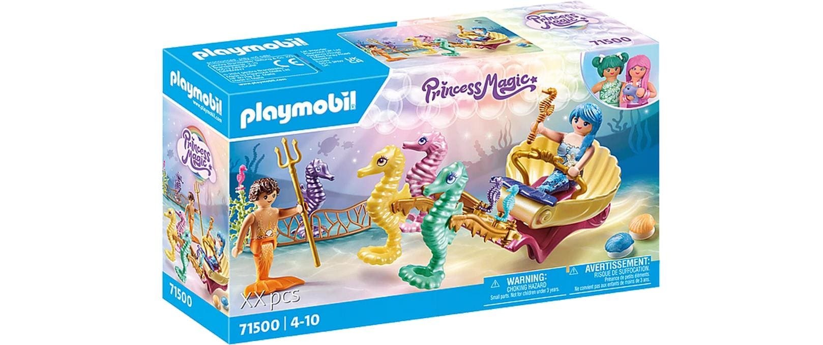 Image of Playmobil Spielbausteine "Princess Magic Meeresbewohner mit Seepferdchenkutsche 71500"