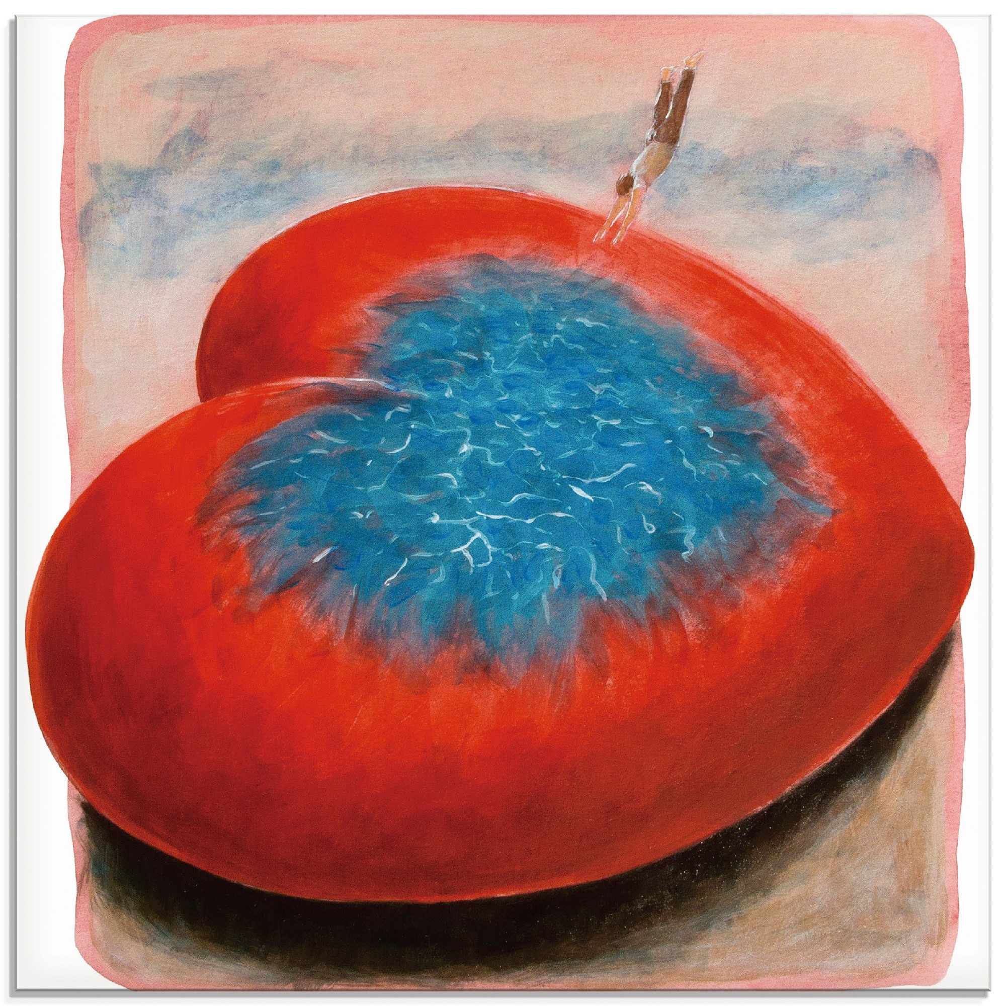 Image of Artland Glasbild »Sprung ins kalte Wasser«, Herzen, (1 St.) bei Ackermann Versand Schweiz