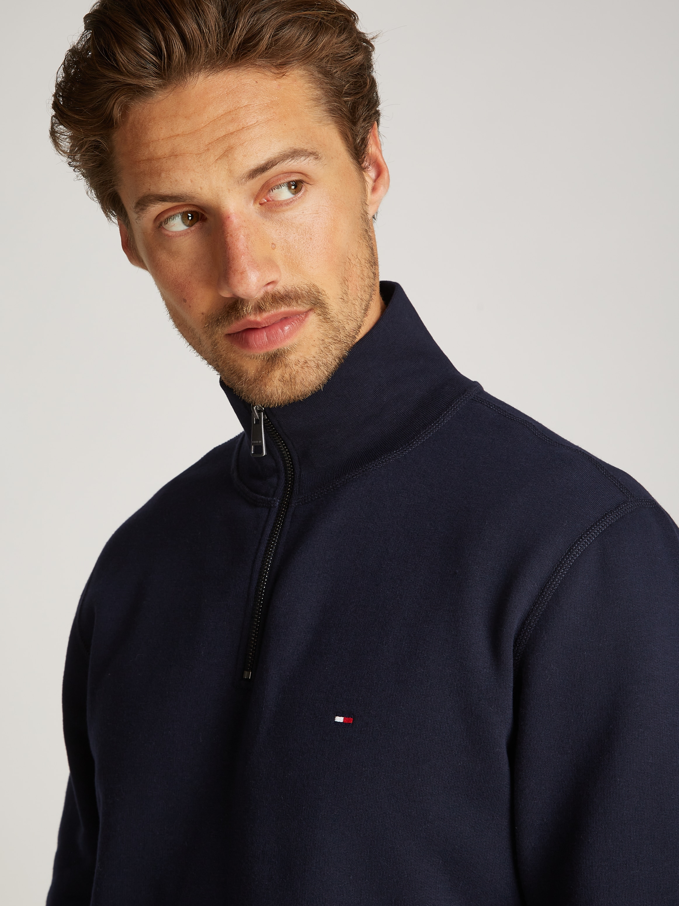 Tommy Hilfiger Sweat-shirt »ESSENTIAL FLEECE 1/4 ZIP«, avec col montant
