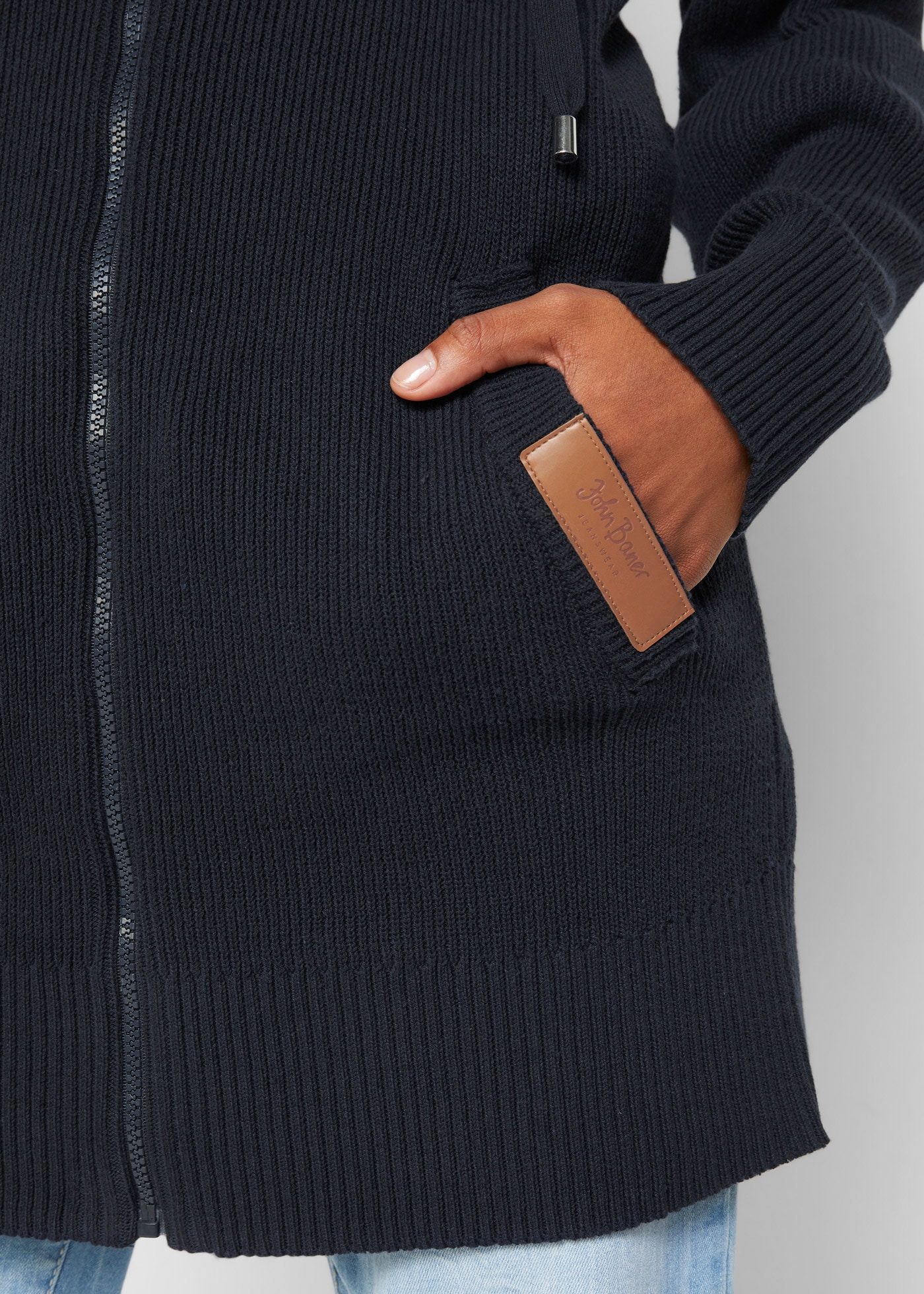 bonprix En mélange coton, coupe oversize, avec capuche, uni