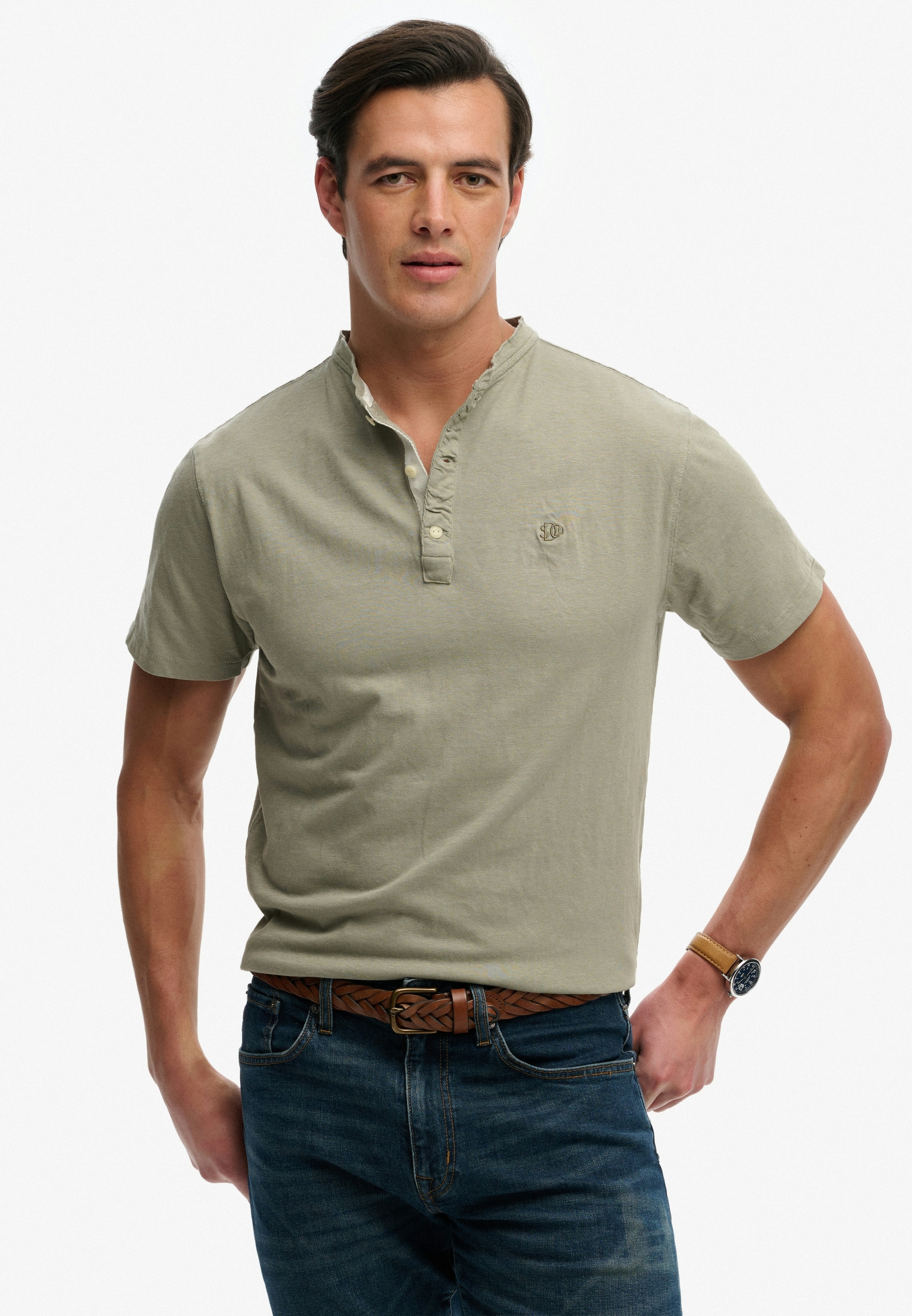 Image of Superdry T-Shirt "CLASSIC COTTON LIN SS GRANDAD"