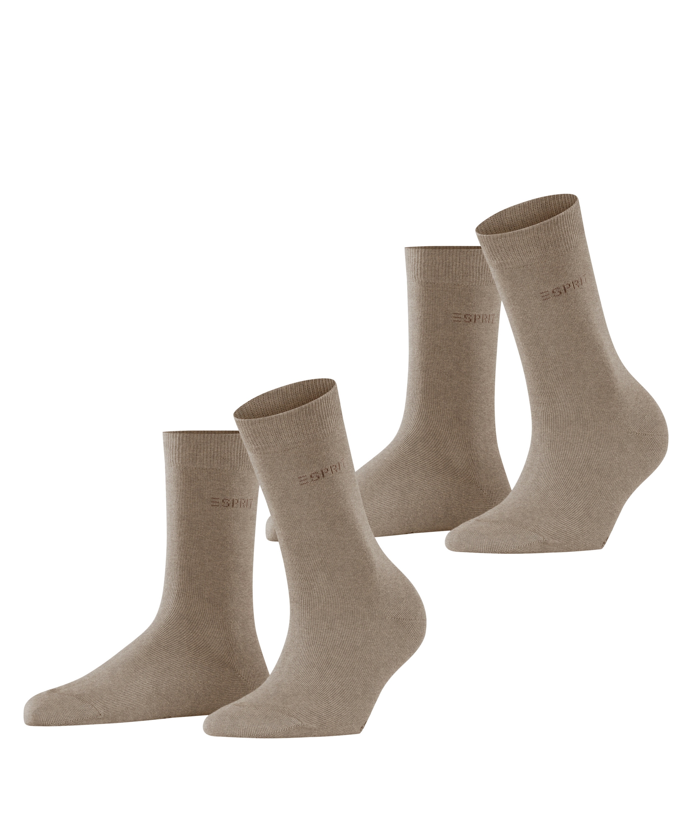 Esprit Socken »Uni« 2er Pack, 2 Stk. tlg. aus elastischem Material, atmungsaktiv