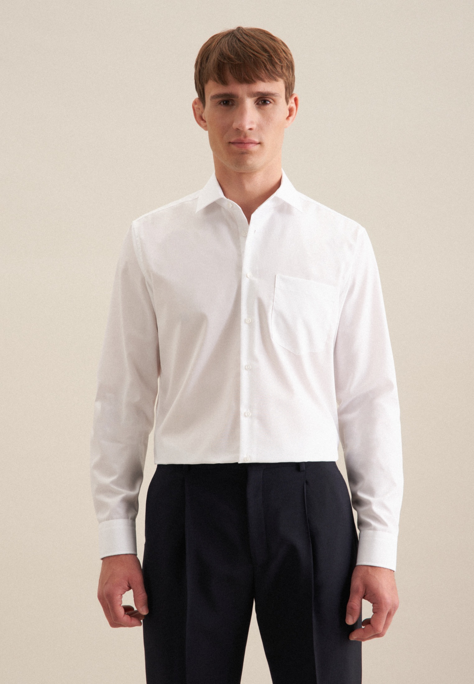Image of Businesshemd "Schwarze Rose" Regular 1/1 Kentkragen Uni