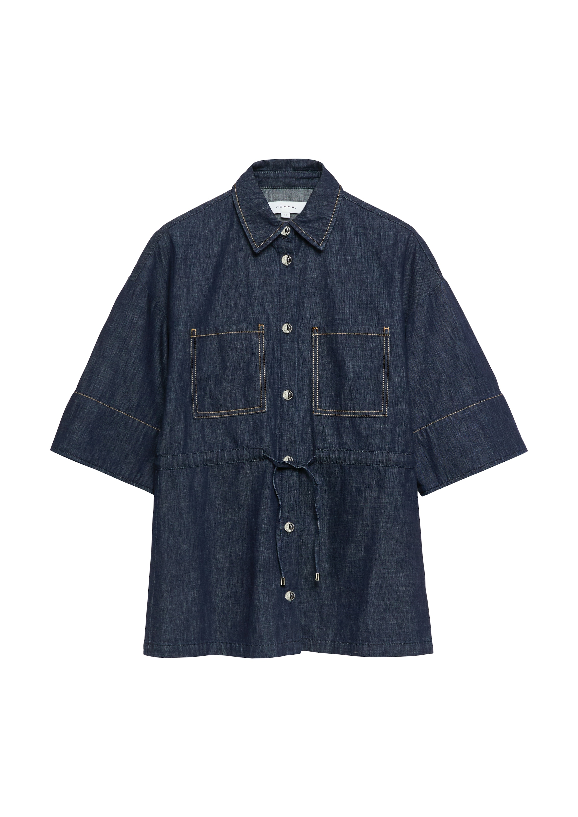 Comma Jeansbluse mit Bindegürtel