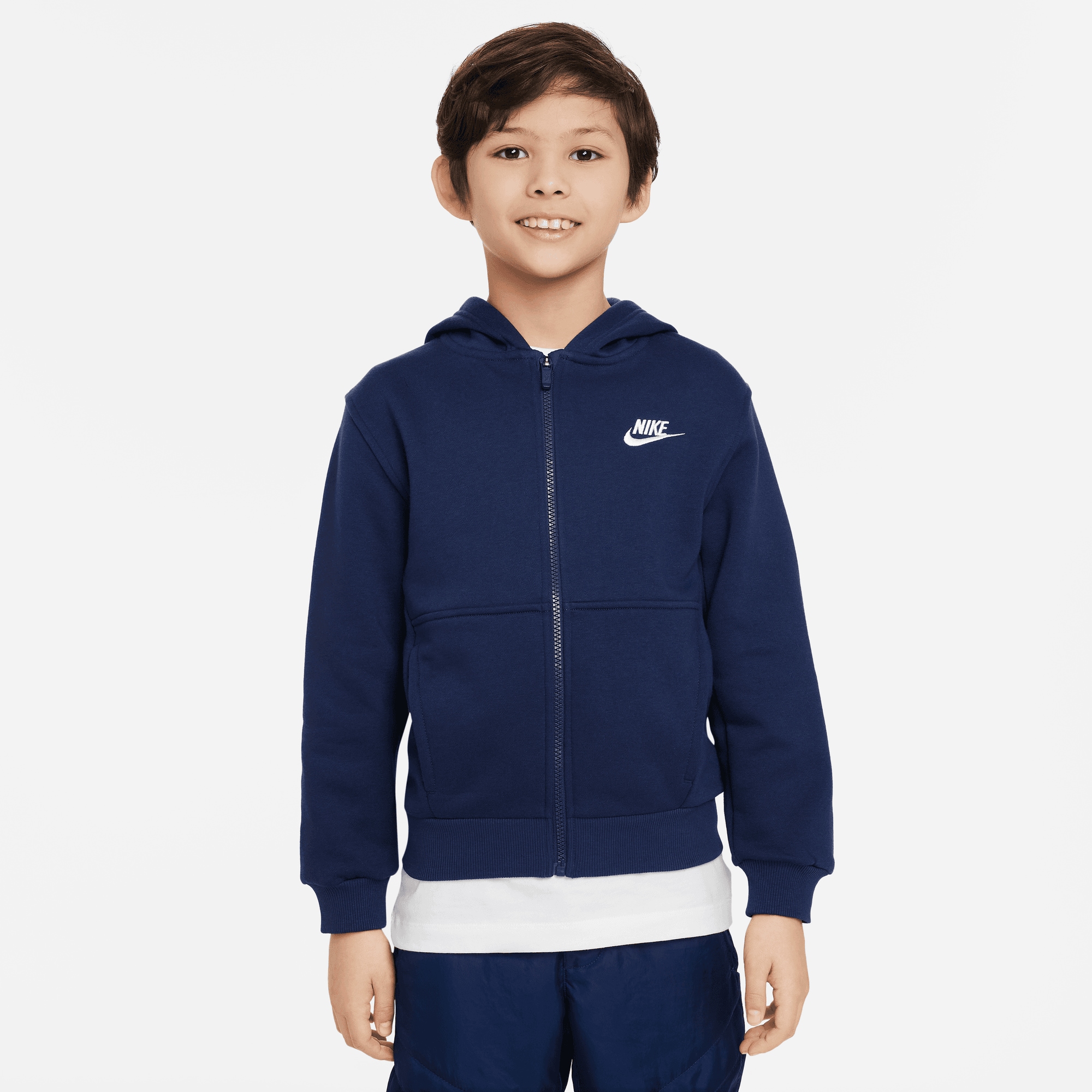 Nike Modische shoppen HOODIE« »CLUB versandkostenfrei FULL-ZIP FLEECE BIG Kapuzensweatjacke Mindestbestellwert ohne KIDS\' - Sportswear
