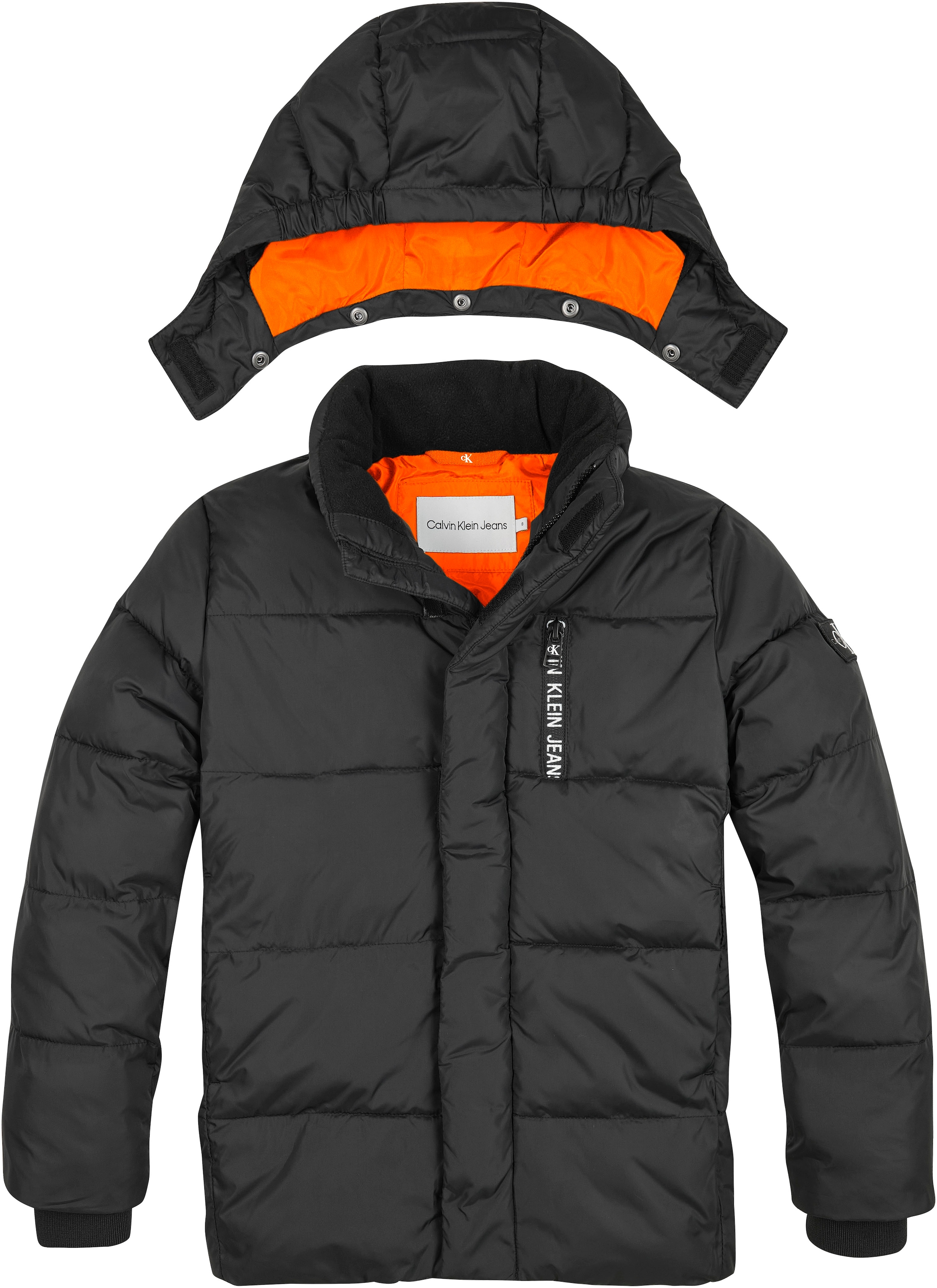 Calvin Klein Jeans Veste d'hiver »ESSENTIAL PUFFER JACKET« mit Kapuze für Kinder bis 16 Jahre und Calvin Klein Markenlabel
