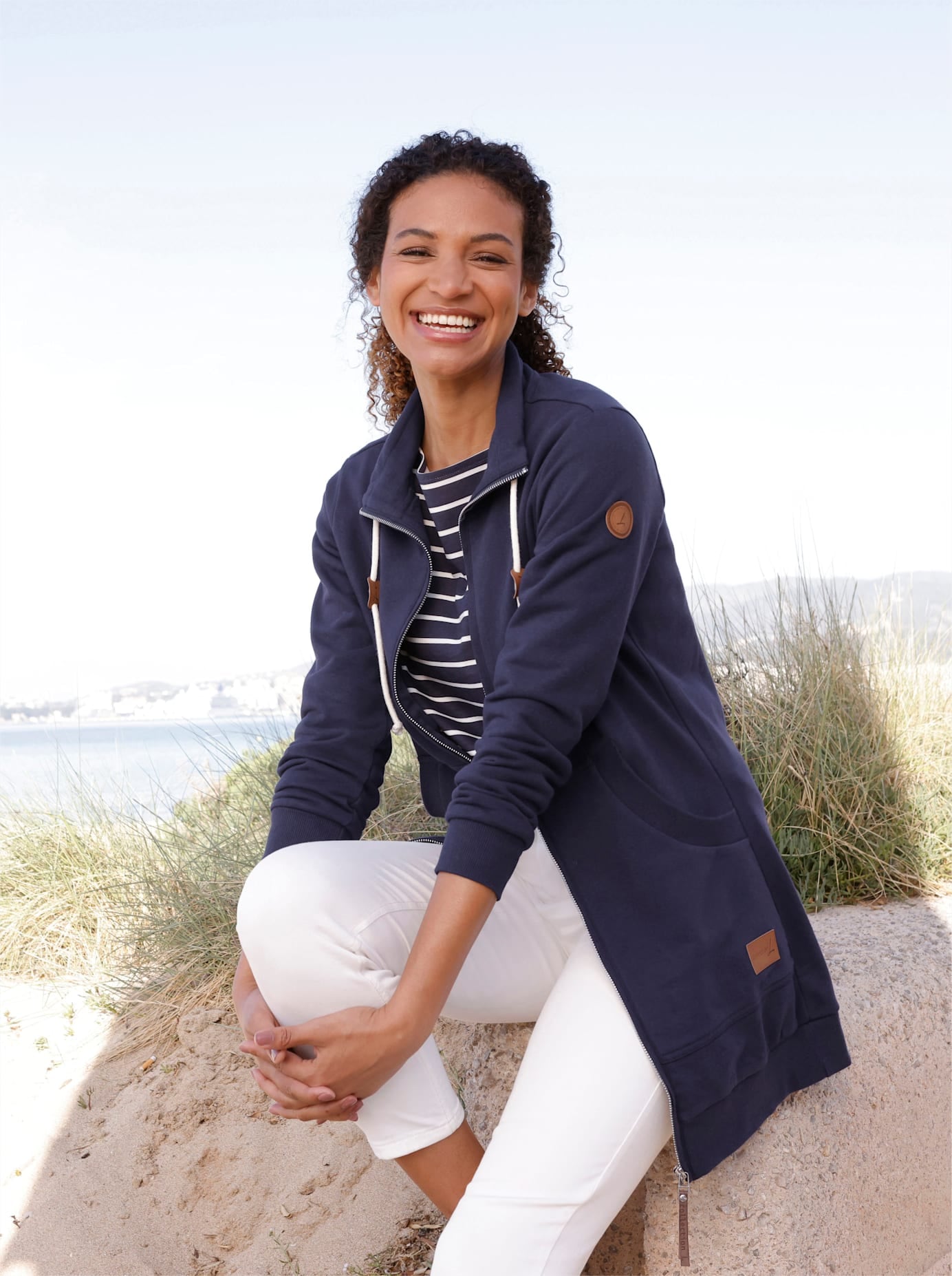Image of Casual Looks Shirtjacke "Sweatshirtjacke" 1