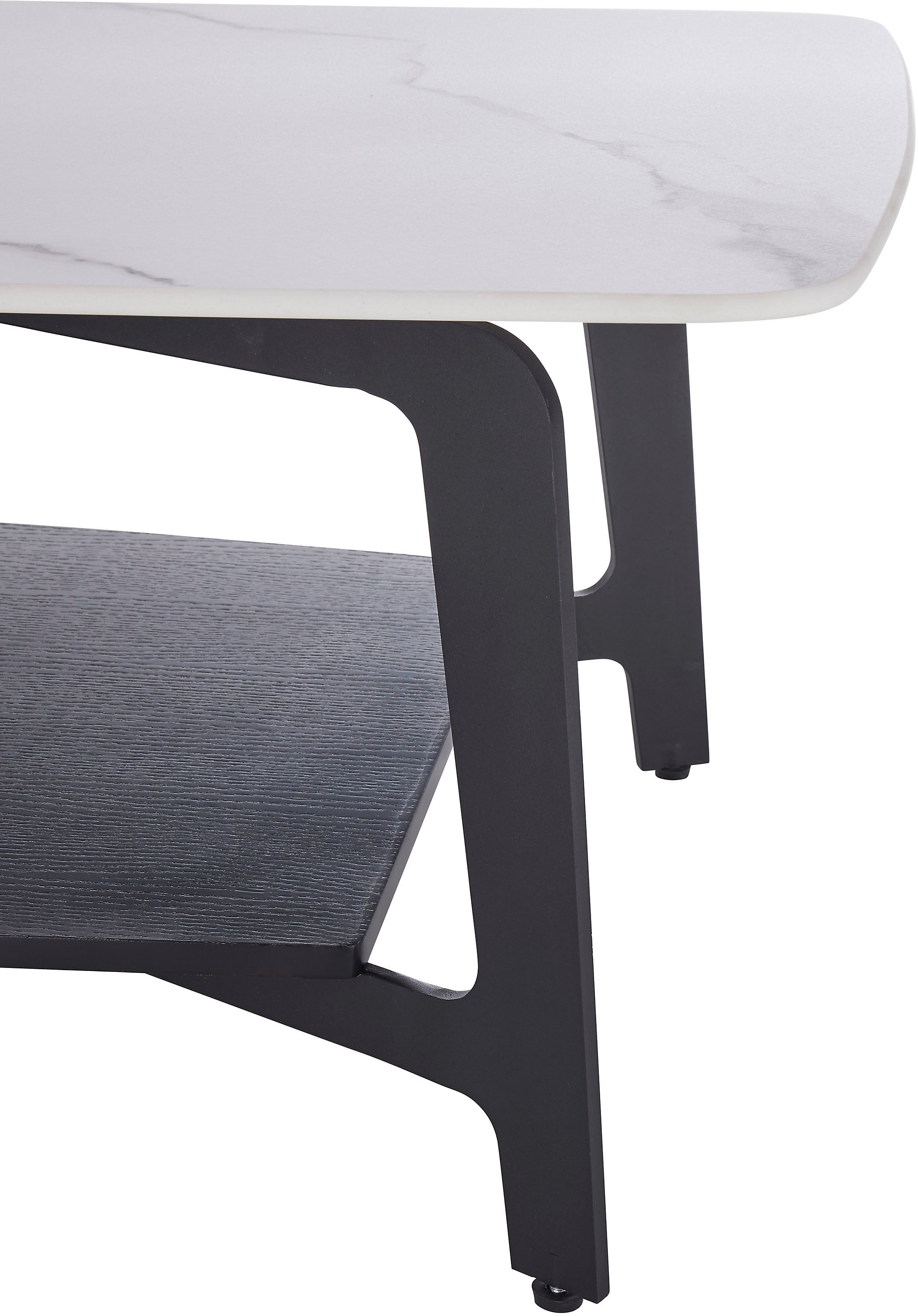 Stolkom Couchtisch »Isa«, 130 cm Keramik weiss marmoriert