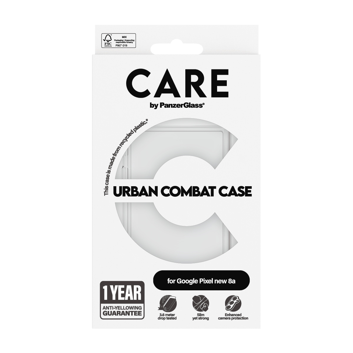 CARE by PanzerGlass Handyhülle »Urban Combat Case für Google Pixel 9a«, Google Pixel 9a, Backcover, Schutzhülle, Handyschutzhülle, Case, Schutzcase, stossfest