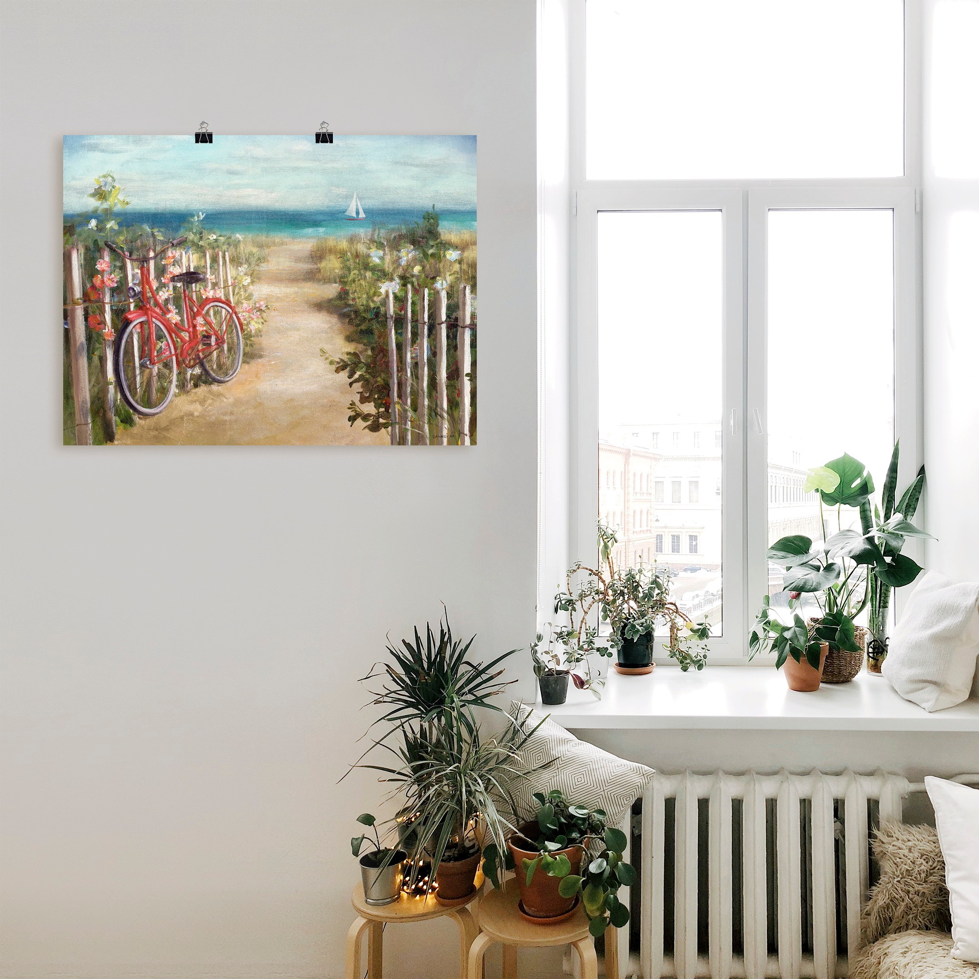 Artland Wandbild »Sommerfahrt«, Fahrräder, (1 St.), als Leinwandbild, Poster in verschied. Grössen
