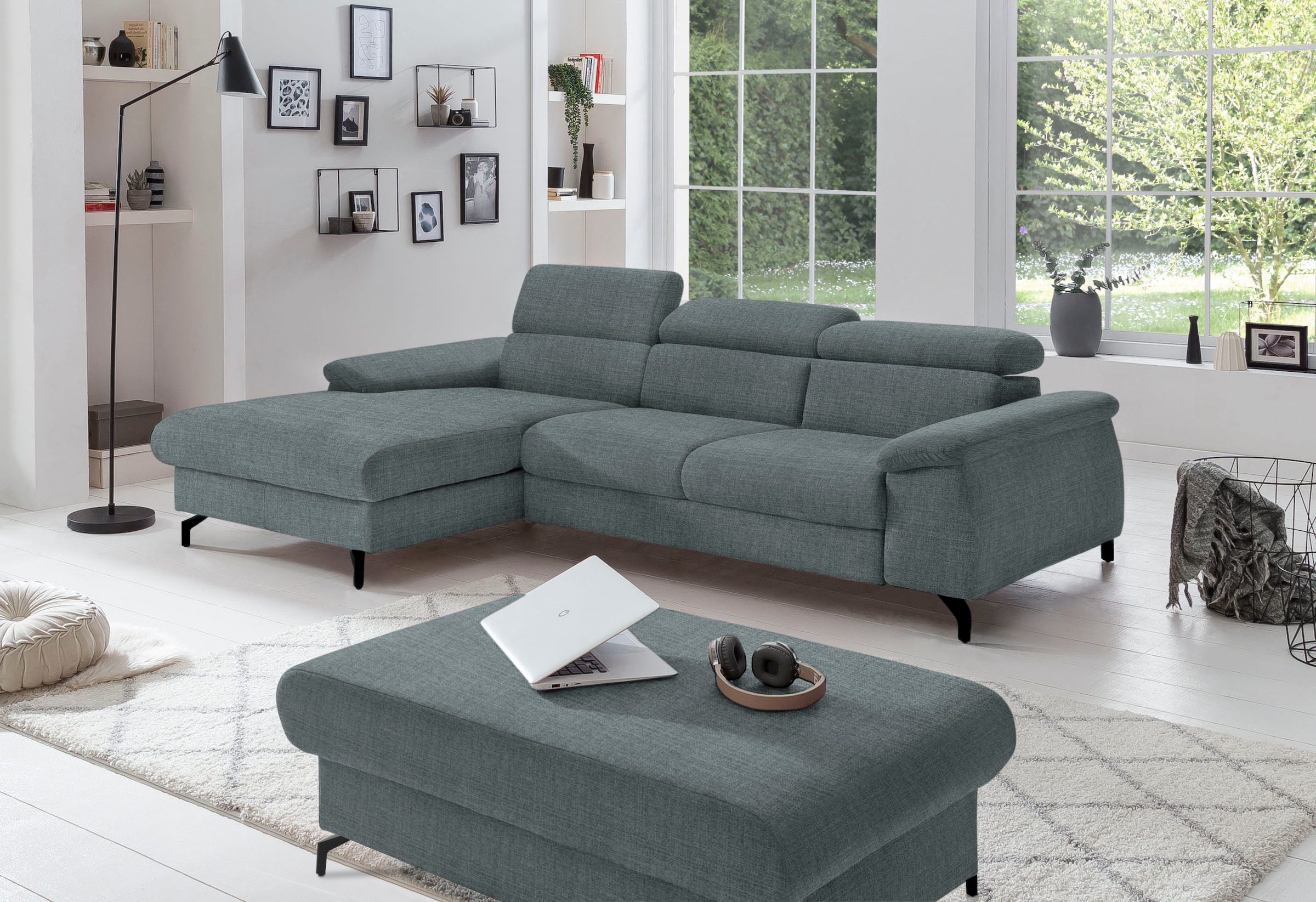 Image of COTTA Ecksofa "Kitty L-Form, B: 242 cm" mit Kopfteilverstellung, optional Bettfunktion & Bettkasten