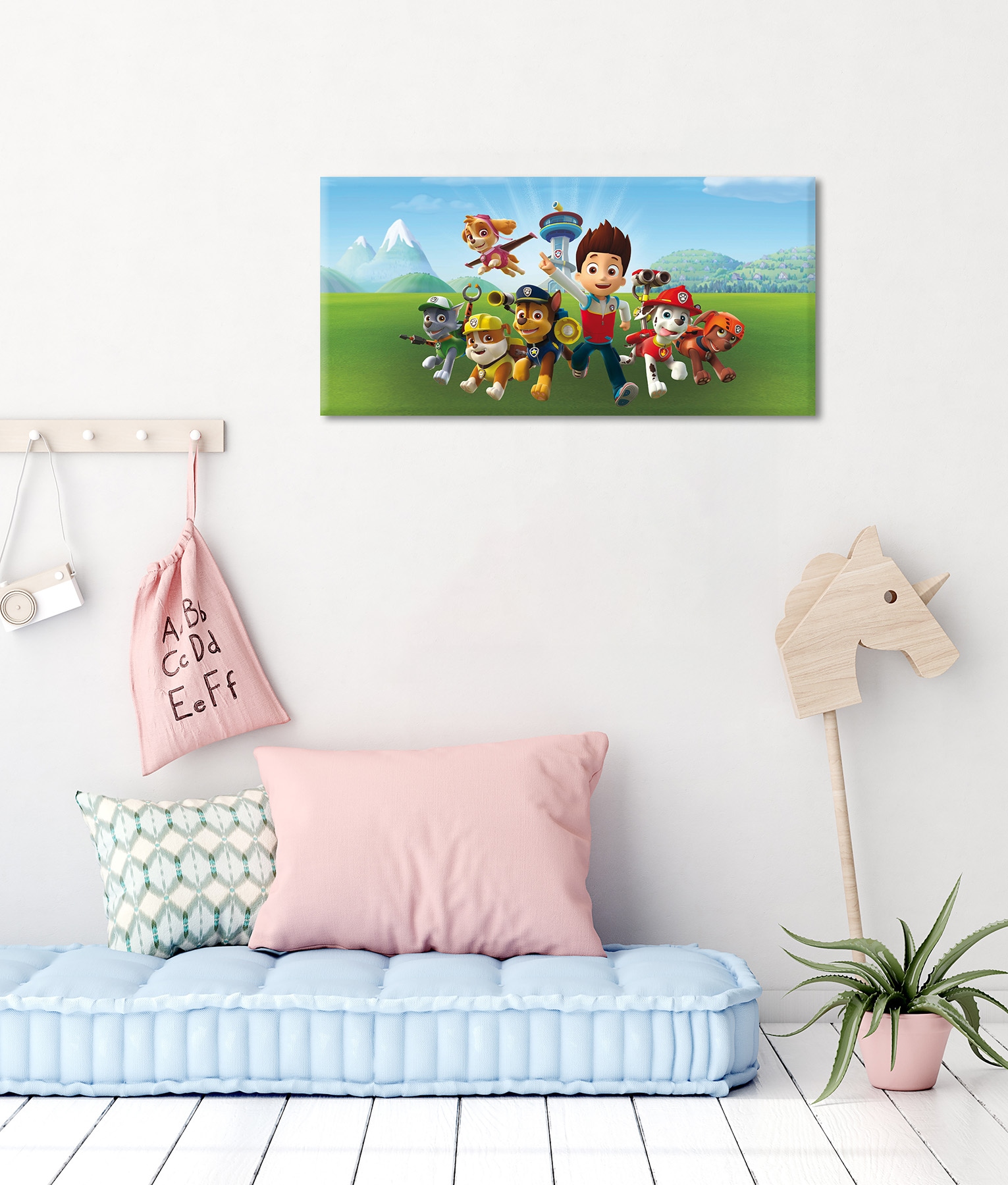 Bönninghoff Leinwandbild »Wandbild PAW PATROL 33x70 cm – Leinwandbild Keilrahmen Deko modern« Hunde | Paw Patrol 1 Stk. tlg. auf Keilrahmen gespannt