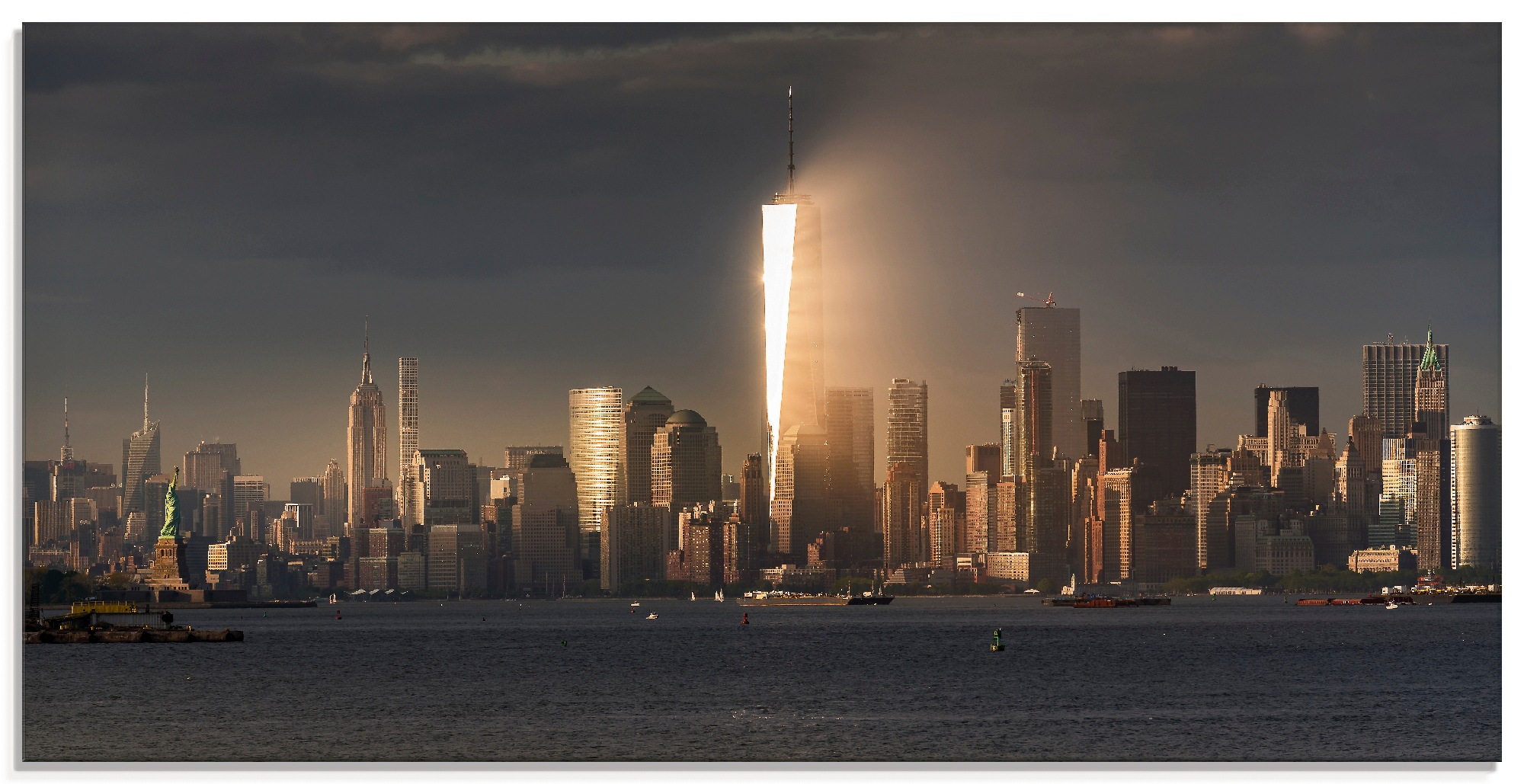 Artland Glasbild »New York St.), Amerika, Skyline in verschiedenen (1 I«, Grössen