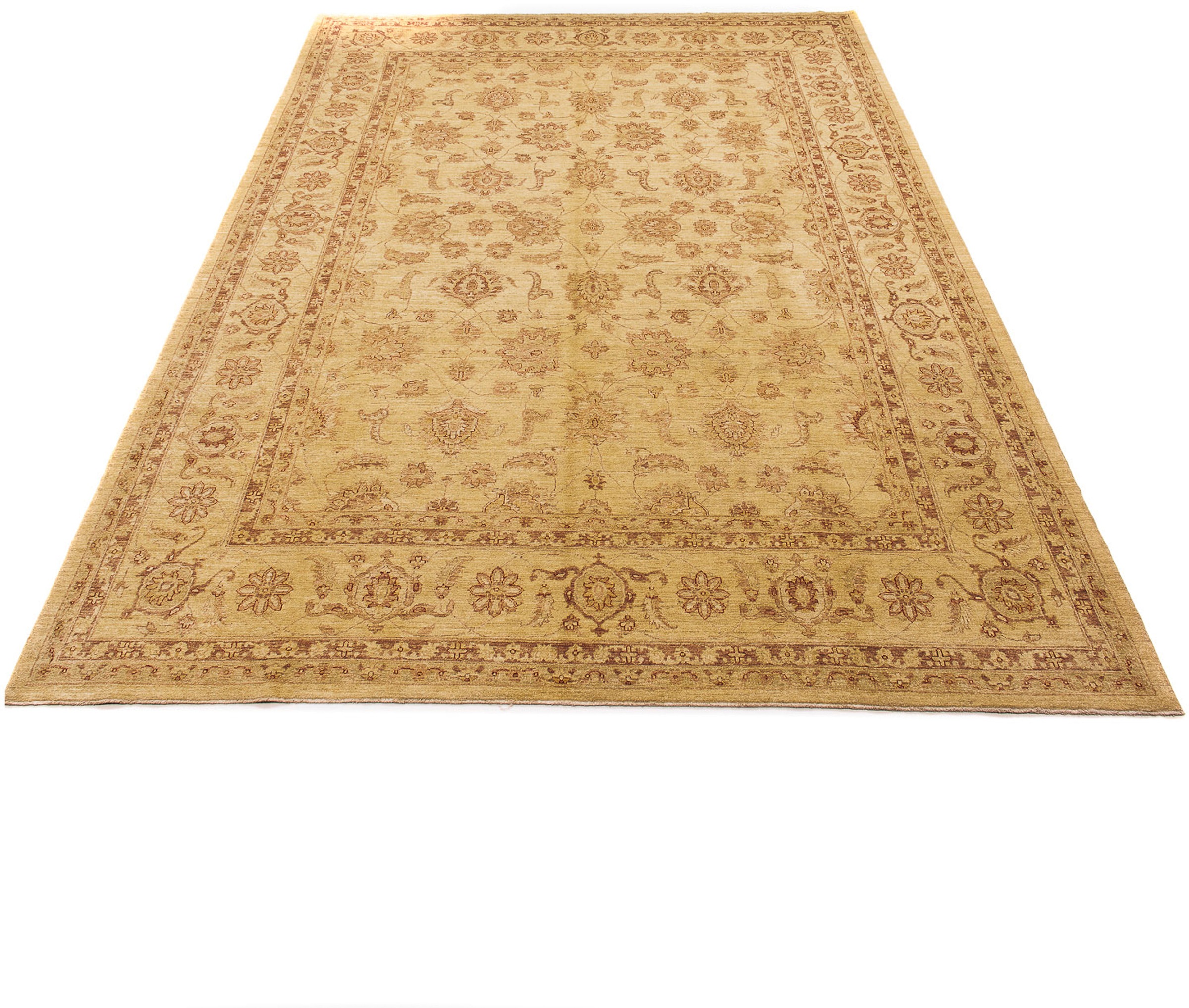 Image of morgenland Orientteppich »Ziegler - 414 x 310 cm - hellbraun«, rechteckig, 6 mm Höhe, Wohnzimmer, Handgeknüpft, Einzelstück mit Zertifikat bei Ackermann Versand Schweiz