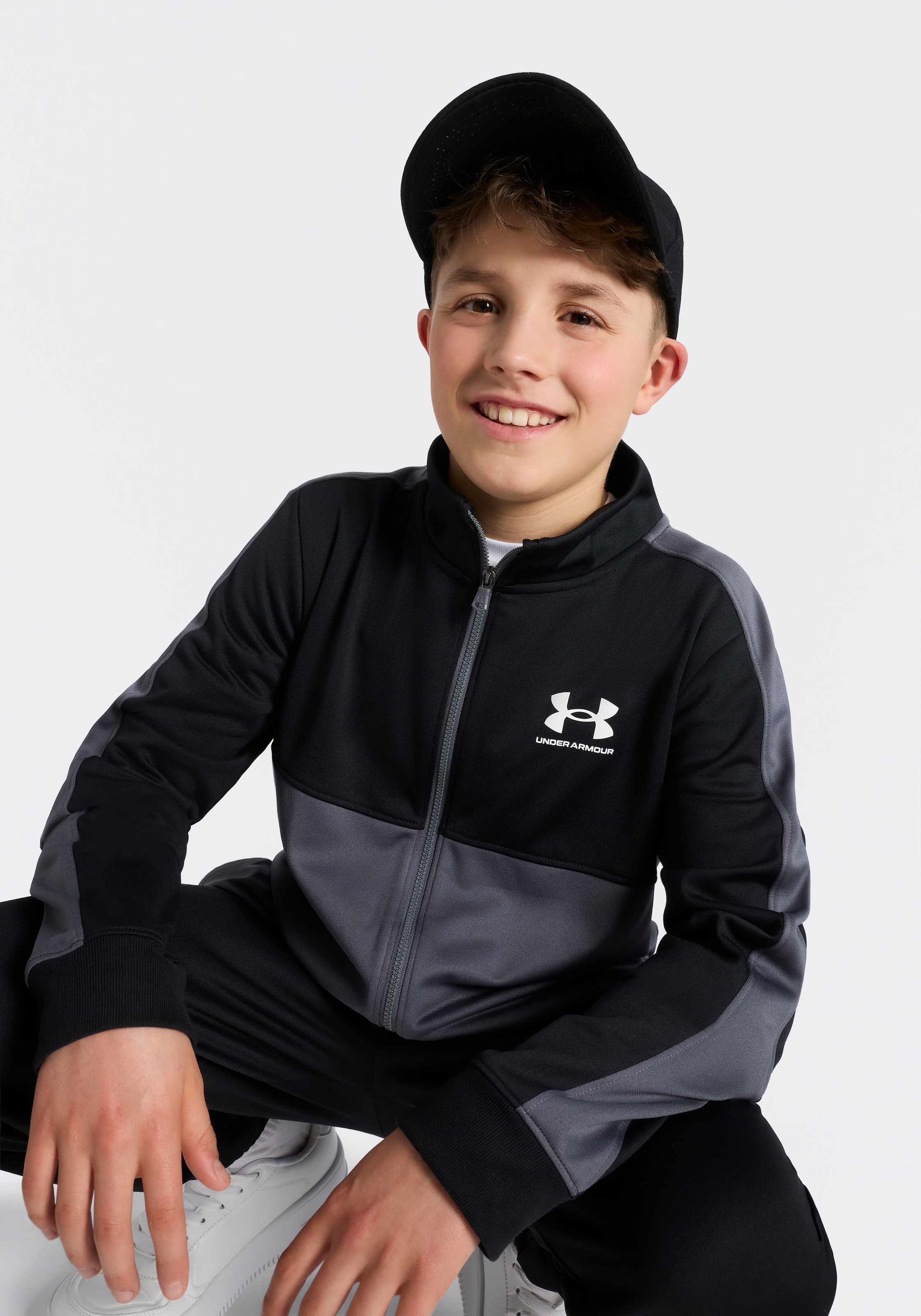Under Armour® Combinaison d'entraînement »UA RIVAL CB KNIT TRACK SUIT« mit durchgehendem Reissverschluss, mit Taschen, mit bequemen Bündchen