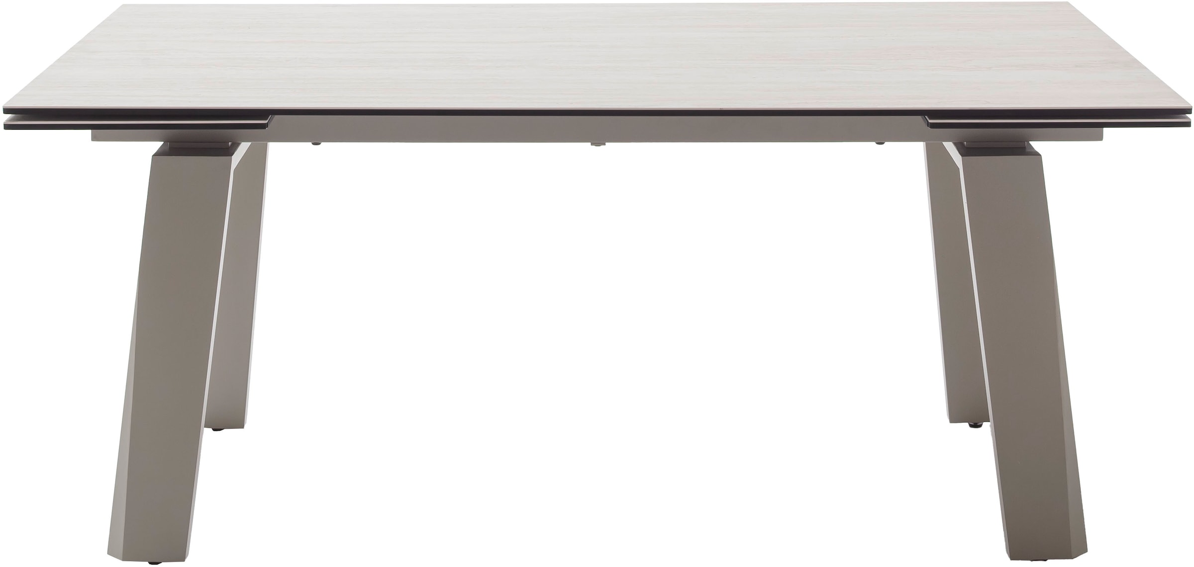 MCA furniture Table de salle à manger »Kalamata« 1 cuis tlg. Auszugstisch, Stirnauszug, Metallgestell, Keramik, Sicherheitsglas