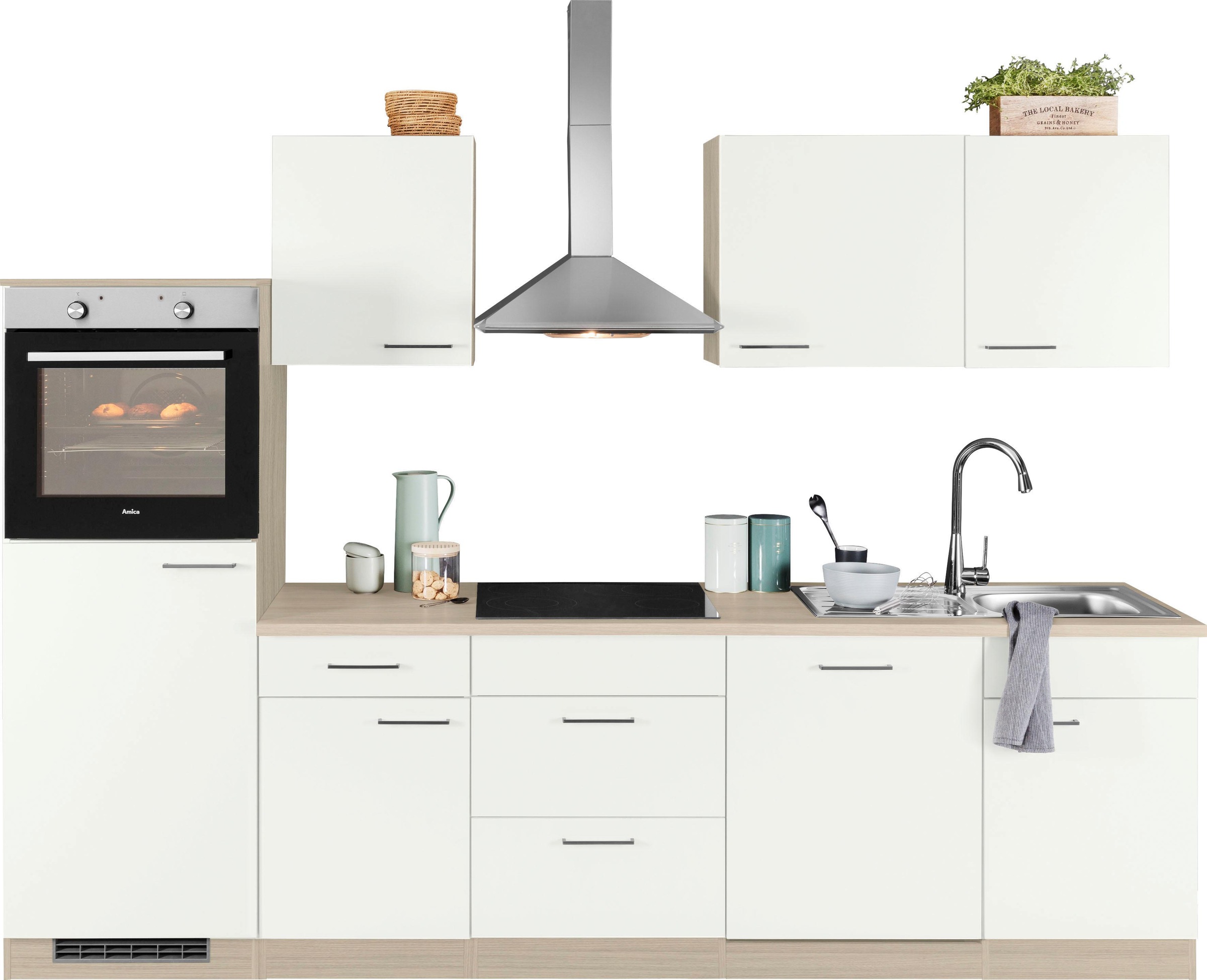 wiho Küchen Küchenzeile E-Geräte, kaufen Breite günstig ohne »Zell«, 280 cm
