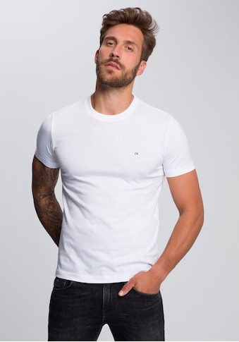 Calvin Klein T-Shirt »COTTON LOGO EMBROIDERY«, kleine ck- Stickerei kaufen