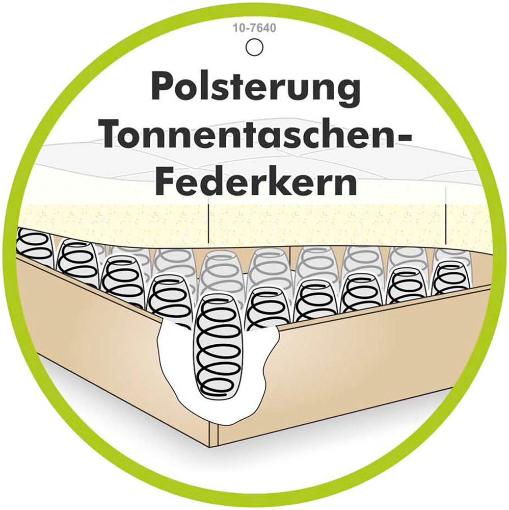 Jockenhöfer Gruppe Ecksofa »Amalfi L-Form, B: 270 cm, Liegefl. 146x224 cm, Dauerschlafsofa« Couch mit Tonnentaschen-Federkern, Topper, Bettkasten & Kissen