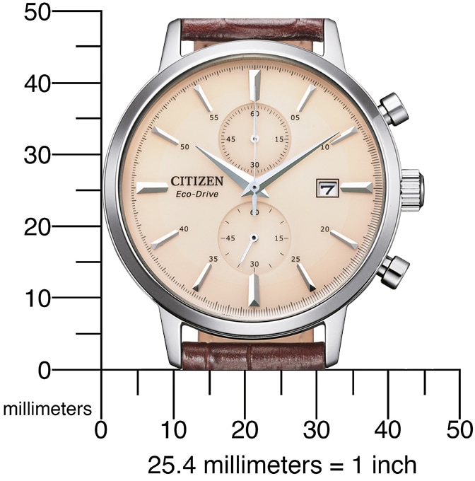 Citizen Chronograph, Armbanduhr, Herrenuhr, Solar, Stoppfunktion, Lederarmband