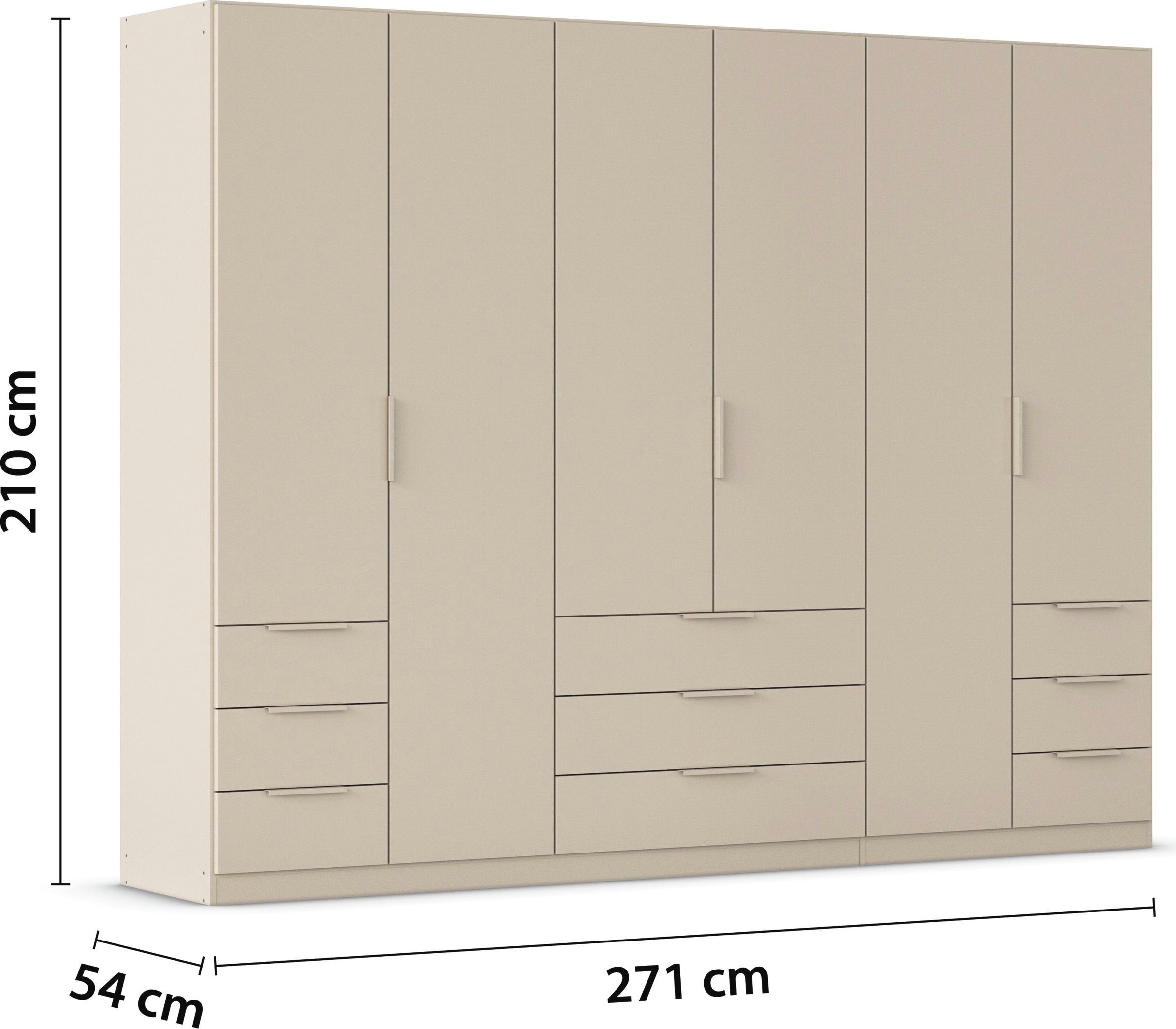 GOODproduct Kleiderschrank »Mehrzweckschrank Schrank Schlafzimmer Garderobe Mietswohnung XEELINA« Mehr Flexibilität durch variable Schubladenanordnung MADE IN GERMANY