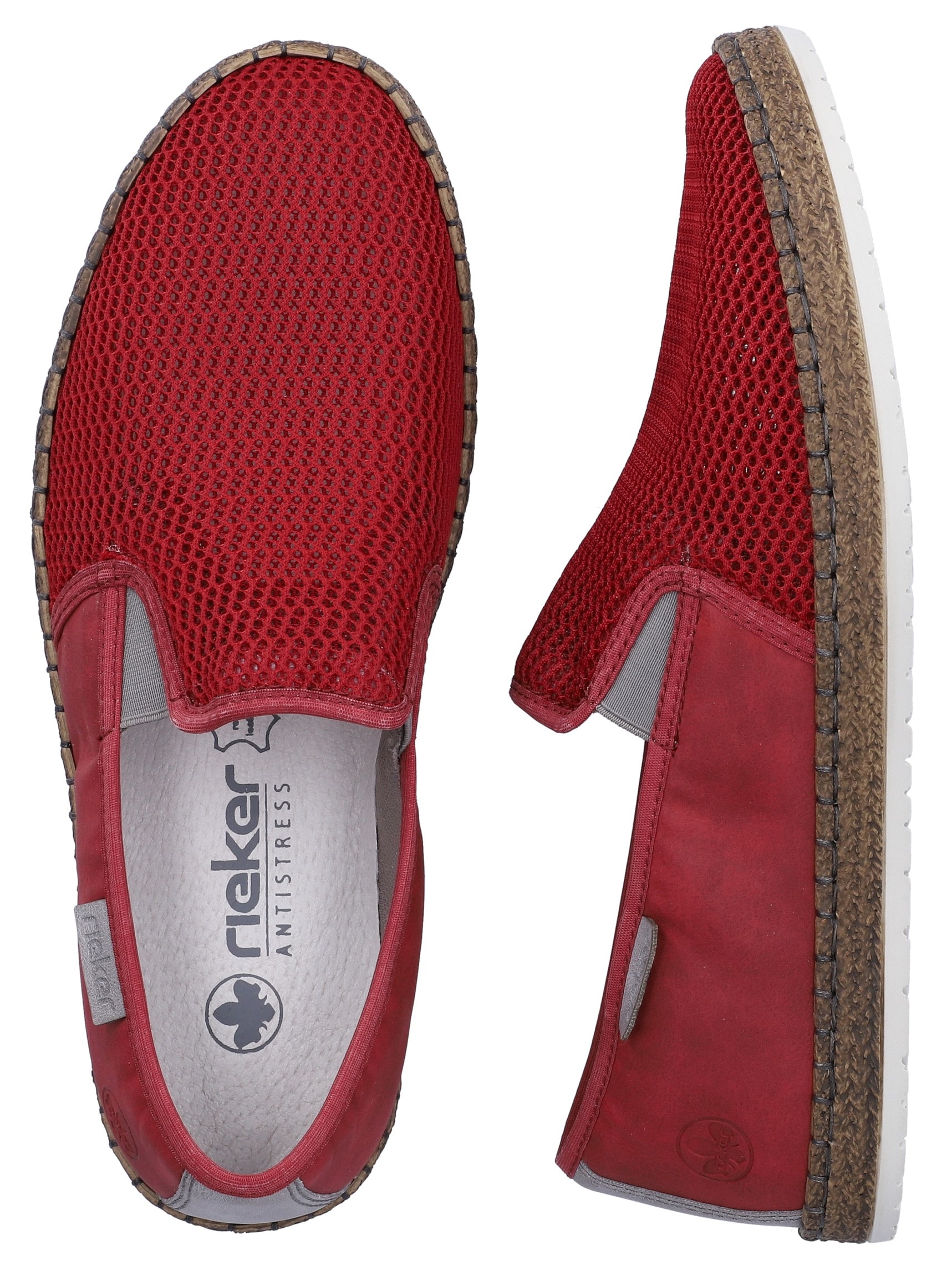 Rieker Espadrille  chaussure d’été, mocassin, chaussure de loisirs en mélange de matériaux