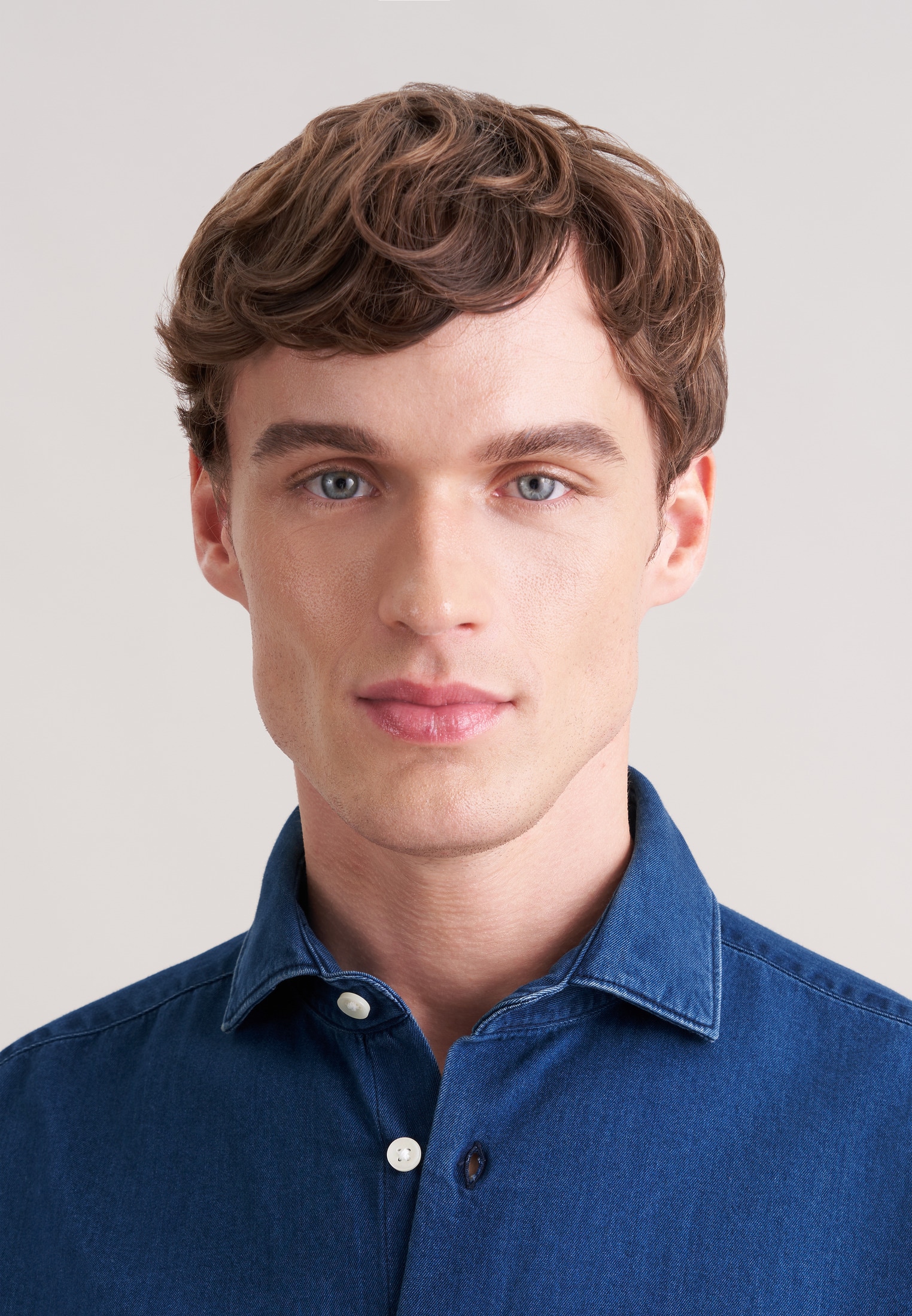 seidensticker Chemise en jean Regular 1/1 Kentkragen Denim