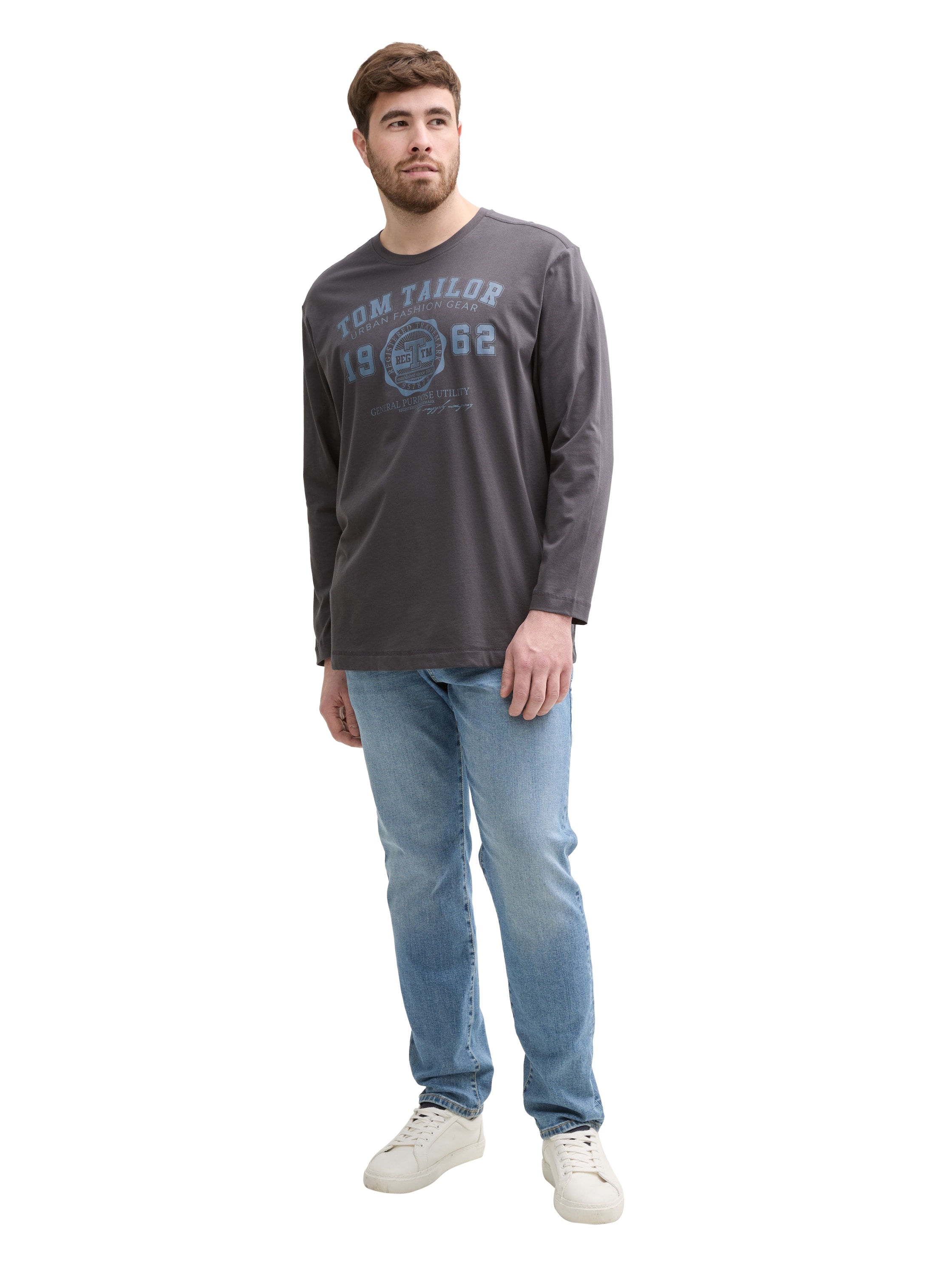 TOM TAILOR PLUS T-shirt à manches longues mit Logo-Stickerei