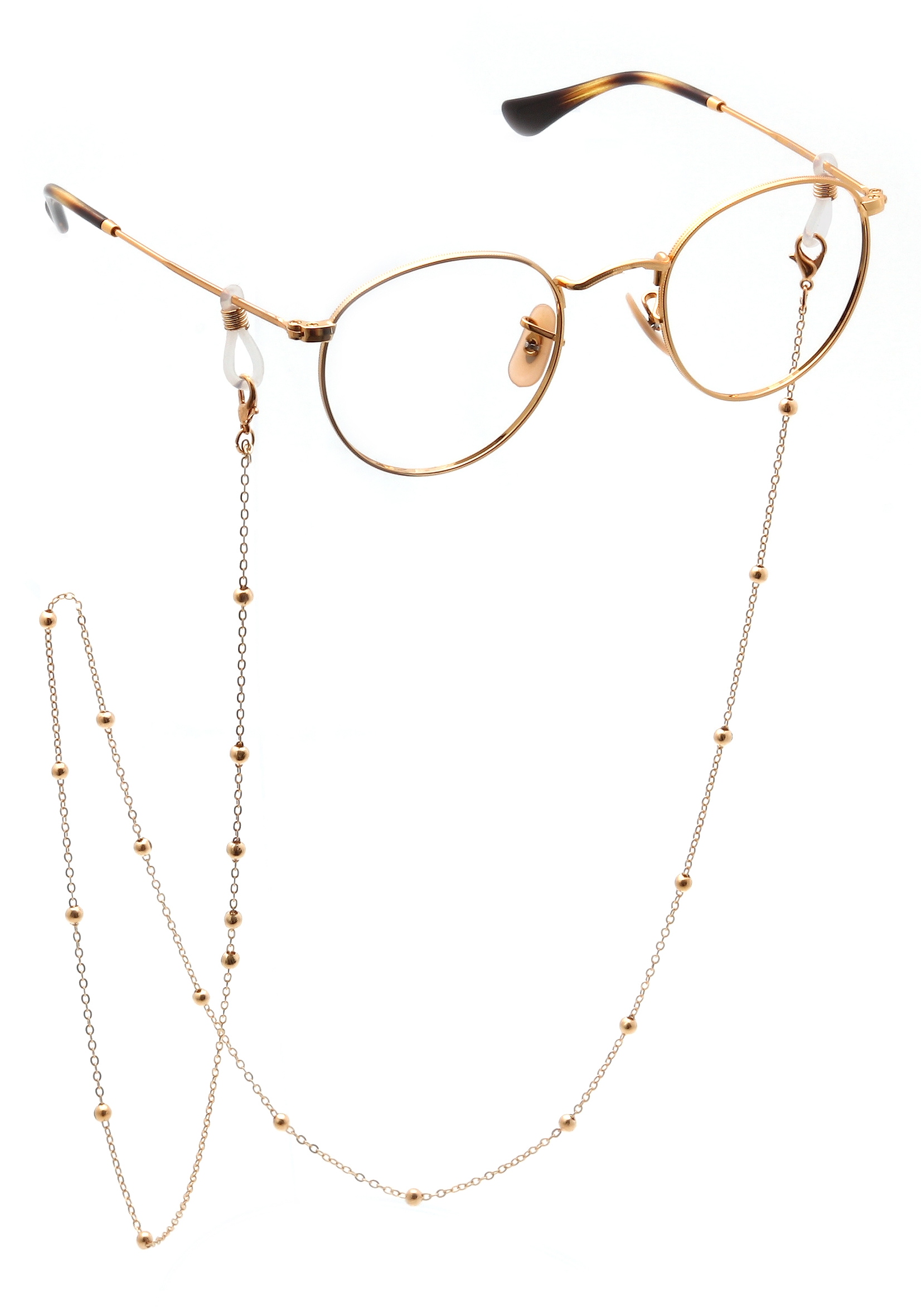 Firetti Brillenkette »mit kleinen Kugelelementen, goldfarben«, (1 St.), mit Zirkonia (synth.)