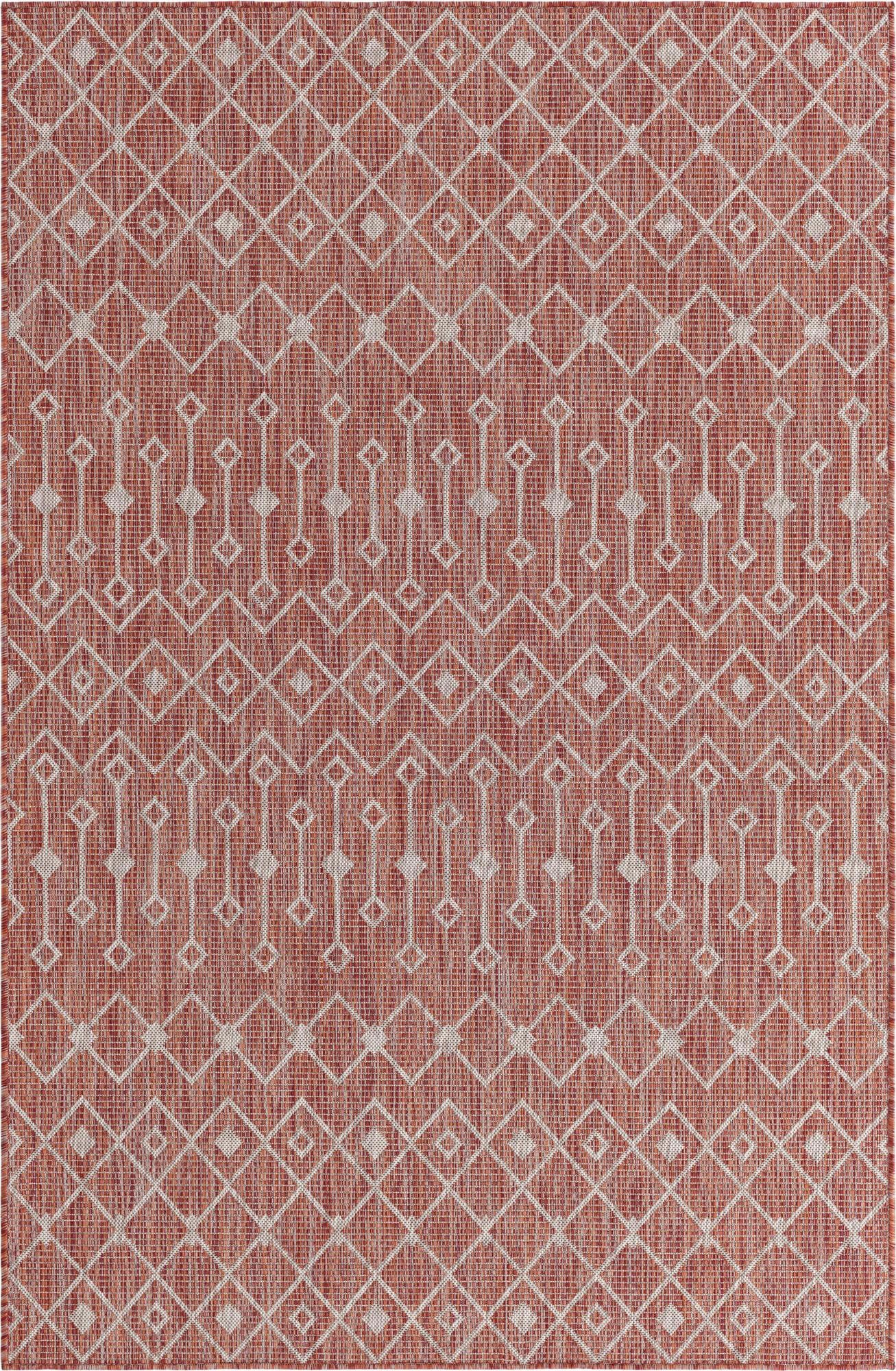 Myflair Möbel & Accessoires Teppich »Outdoor Crosses Lagerräumung«, rechteckig, 4 mm Höhe, Flachgewebe, Rauten Muster, In- und Outdoor geeignet